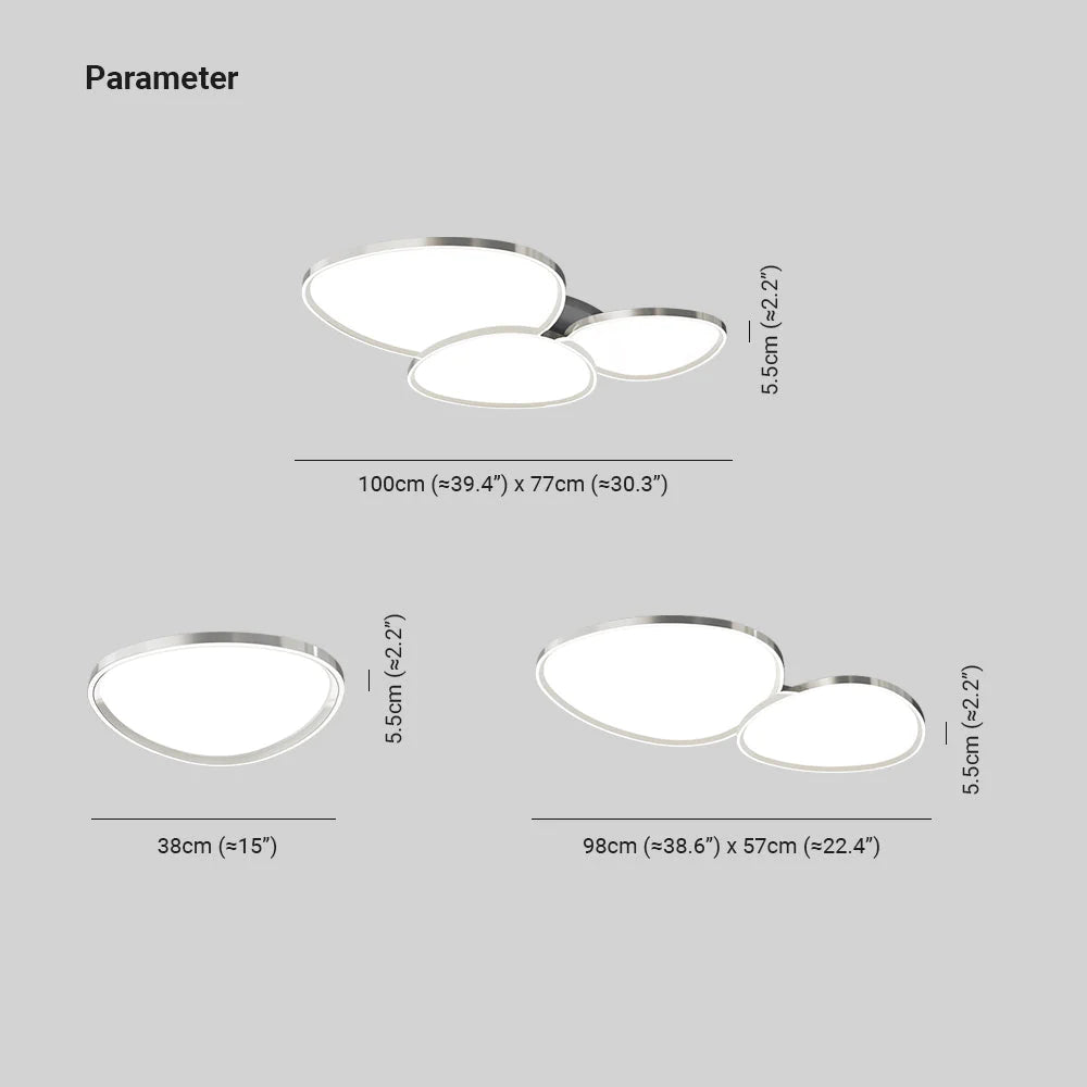 Arisha Modern LED Deckenleuchte Weiß Metall Schlaf Wohnzimmer-Letslighting
