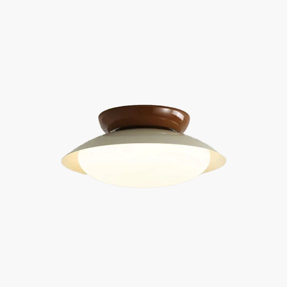 Valentina Vintage Deckenleuchte Grün Chrom Beige Metall Schlafzimmer