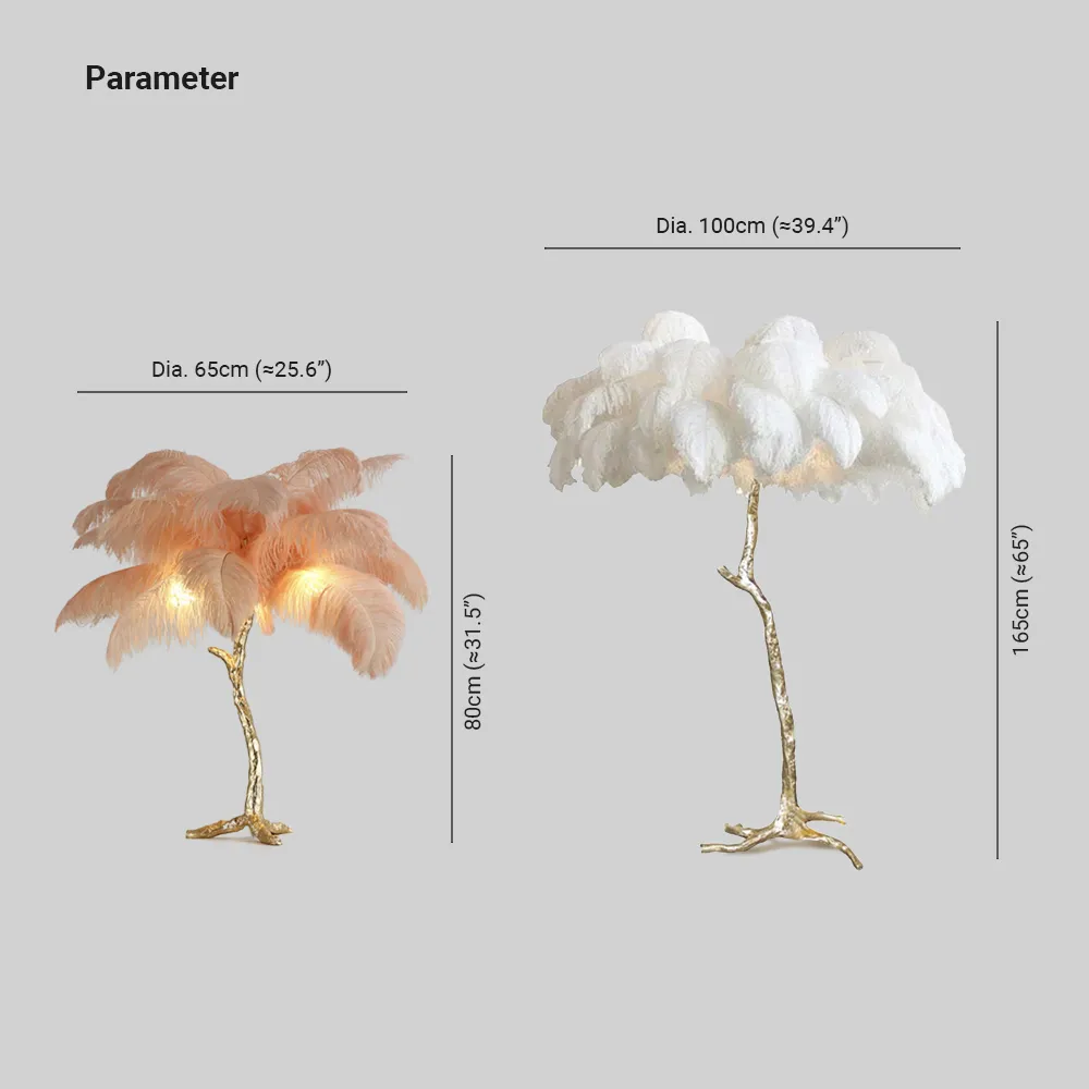O'Moore Modern Mehrfarbig LED Stehlampe Feder Esszimmer/Wohnzimmer