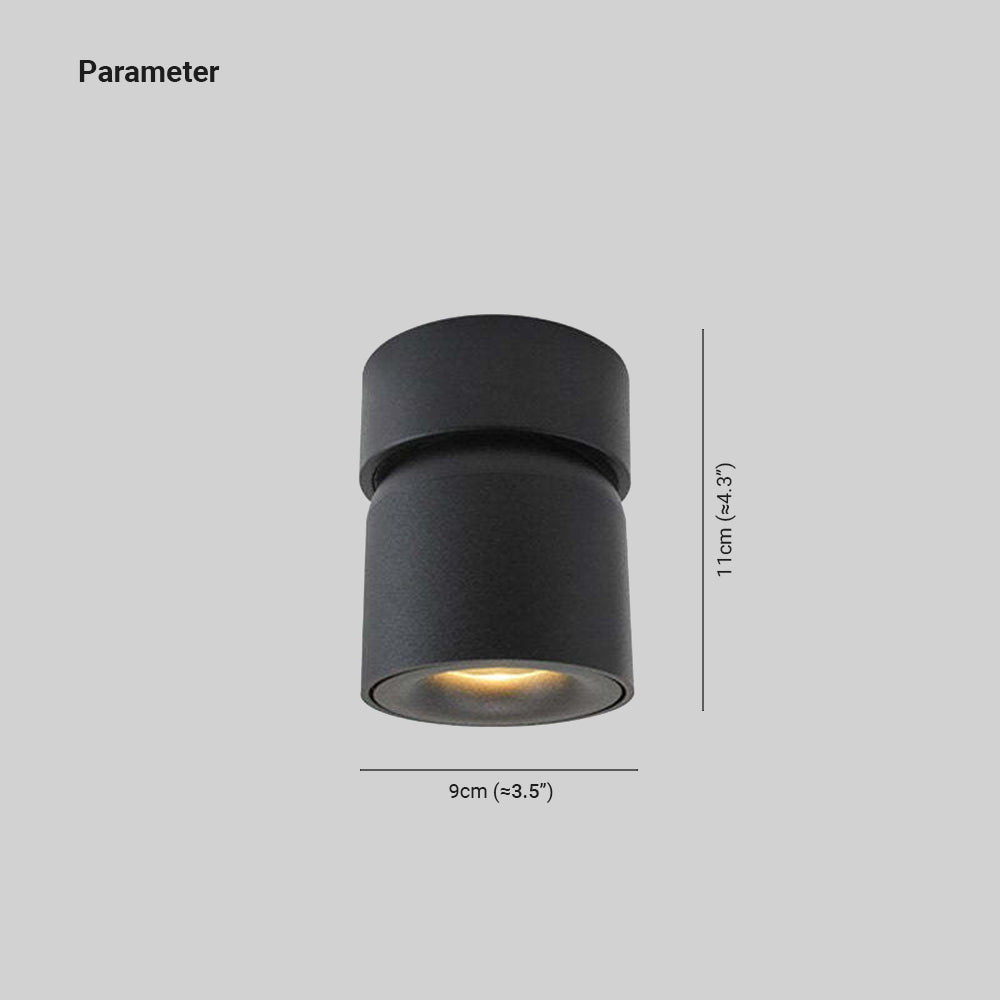 Aim Modern Zylinder LED Wandleuchte Schwarz/Weiß Flur