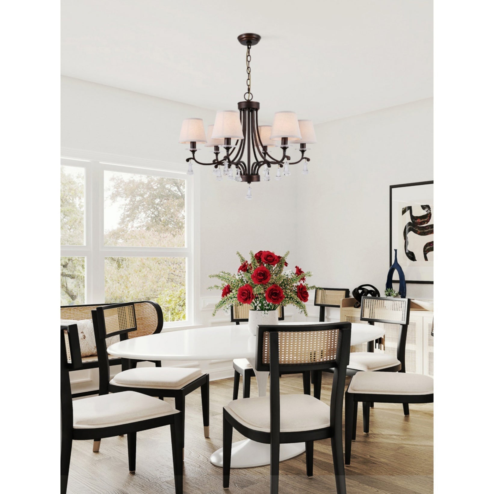 Lyvenisra Vintage Messing Stoff Kristall Kronleuchter-Letslighting