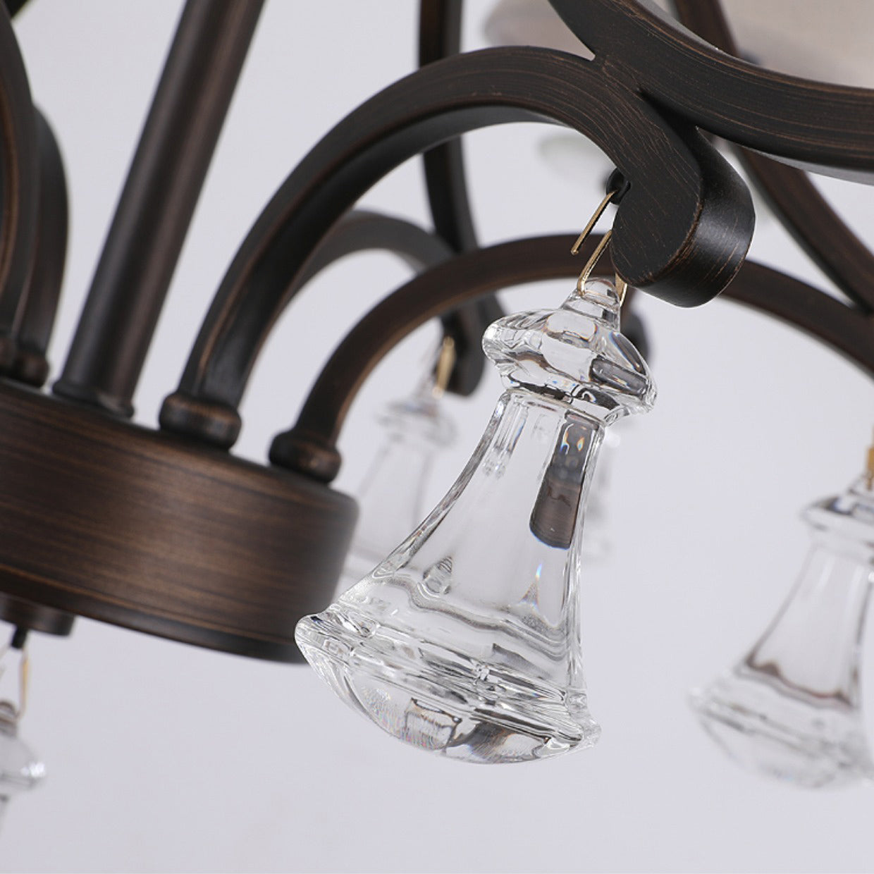 Lyvenisra Vintage Messing Stoff Kristall Kronleuchter-Letslighting