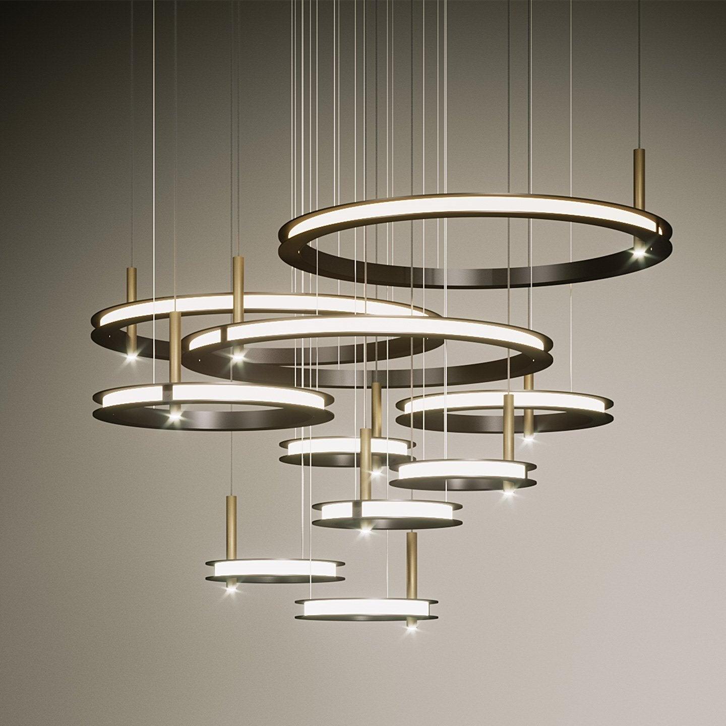 Aurora Kronleuchter Ring Lagen Minimalistisch-Letslighting