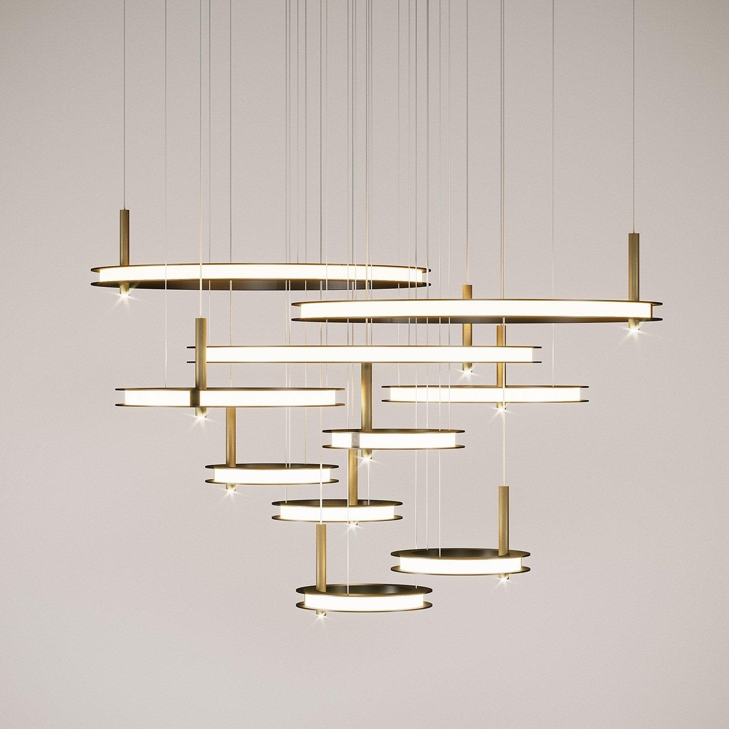 Aurora Kronleuchter Ring Lagen Minimalistisch-Letslighting