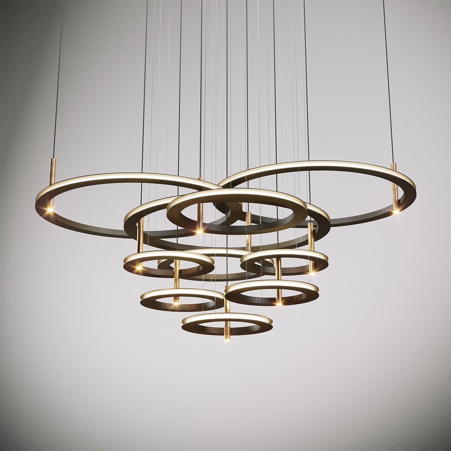 Aurora Kronleuchter Ring Lagen Minimalistisch-Letslighting