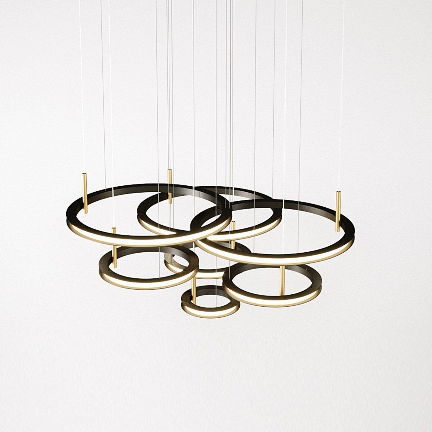 Aurora Kronleuchter Ring Lagen Minimalistisch-Letslighting