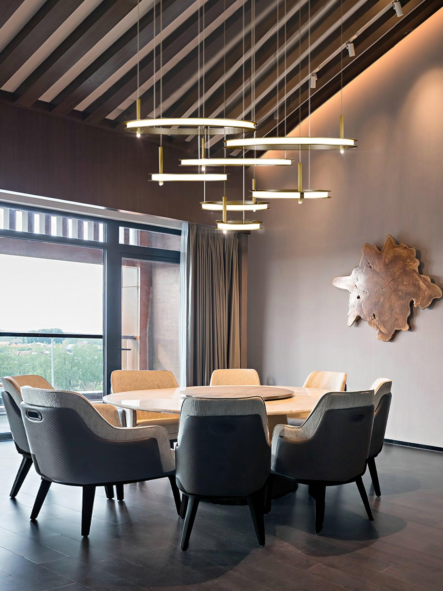 Aurora Kronleuchter Ring Lagen Minimalistisch-Letslighting