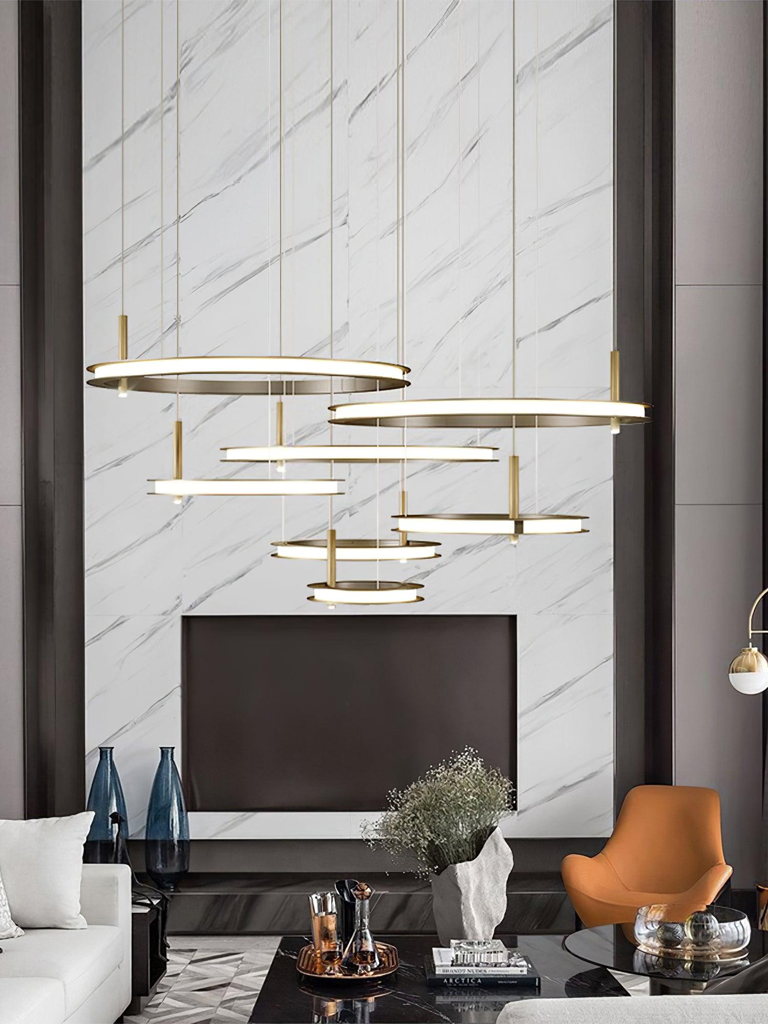 Aurora Kronleuchter Ring Lagen Minimalistisch-Letslighting