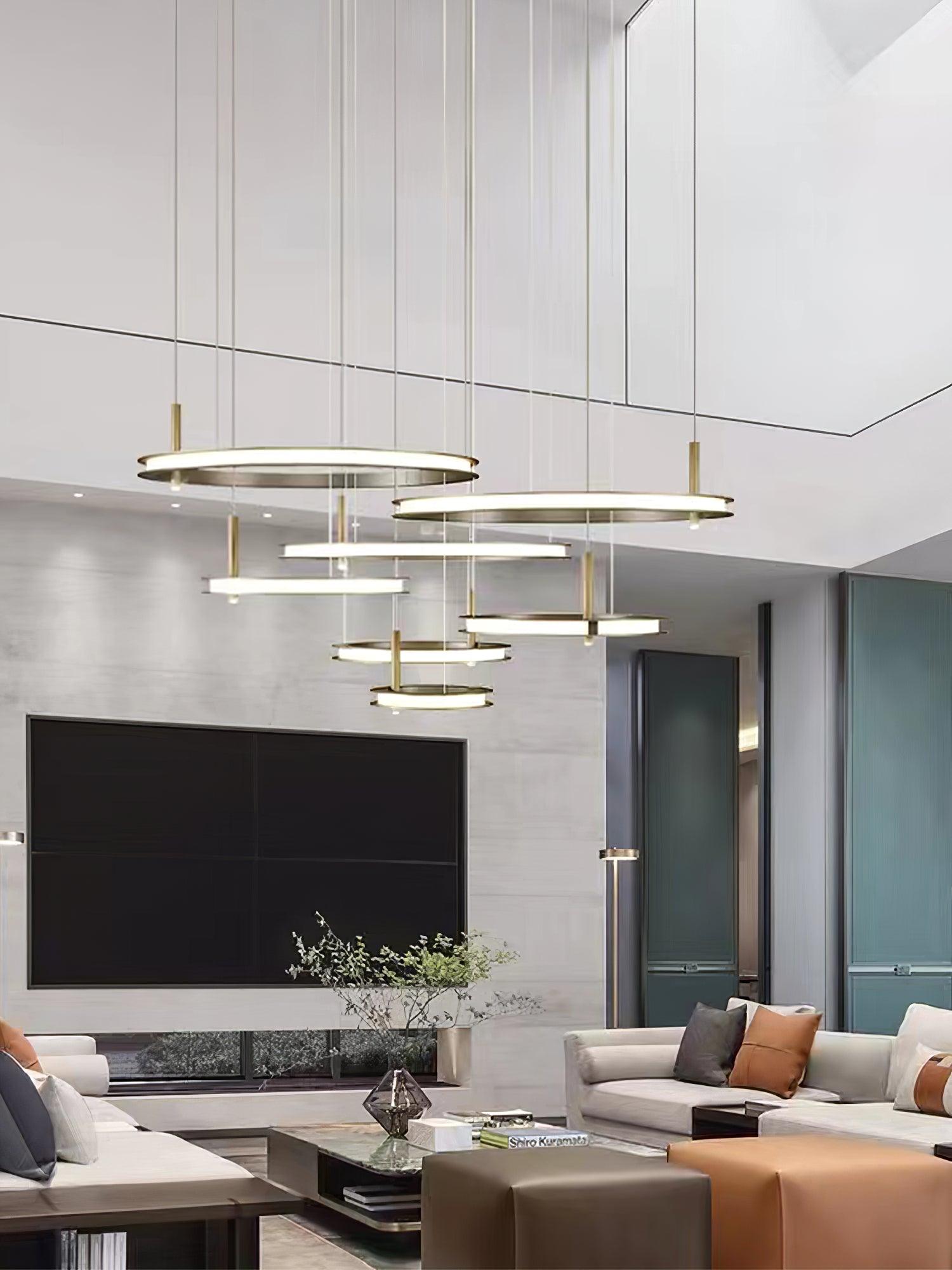 Aurora Kronleuchter Ring Lagen Minimalistisch-Letslighting