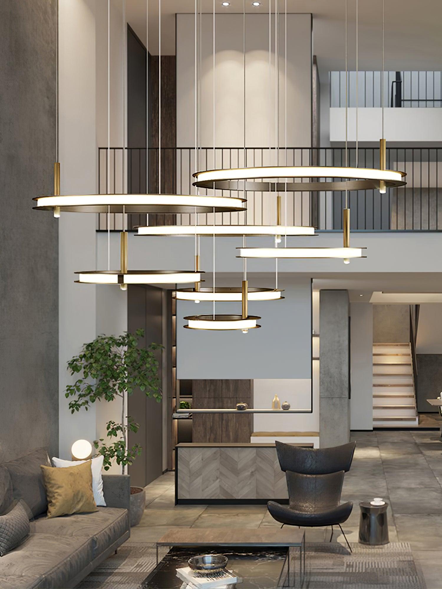 Aurora Kronleuchter Ring Lagen Minimalistisch-Letslighting