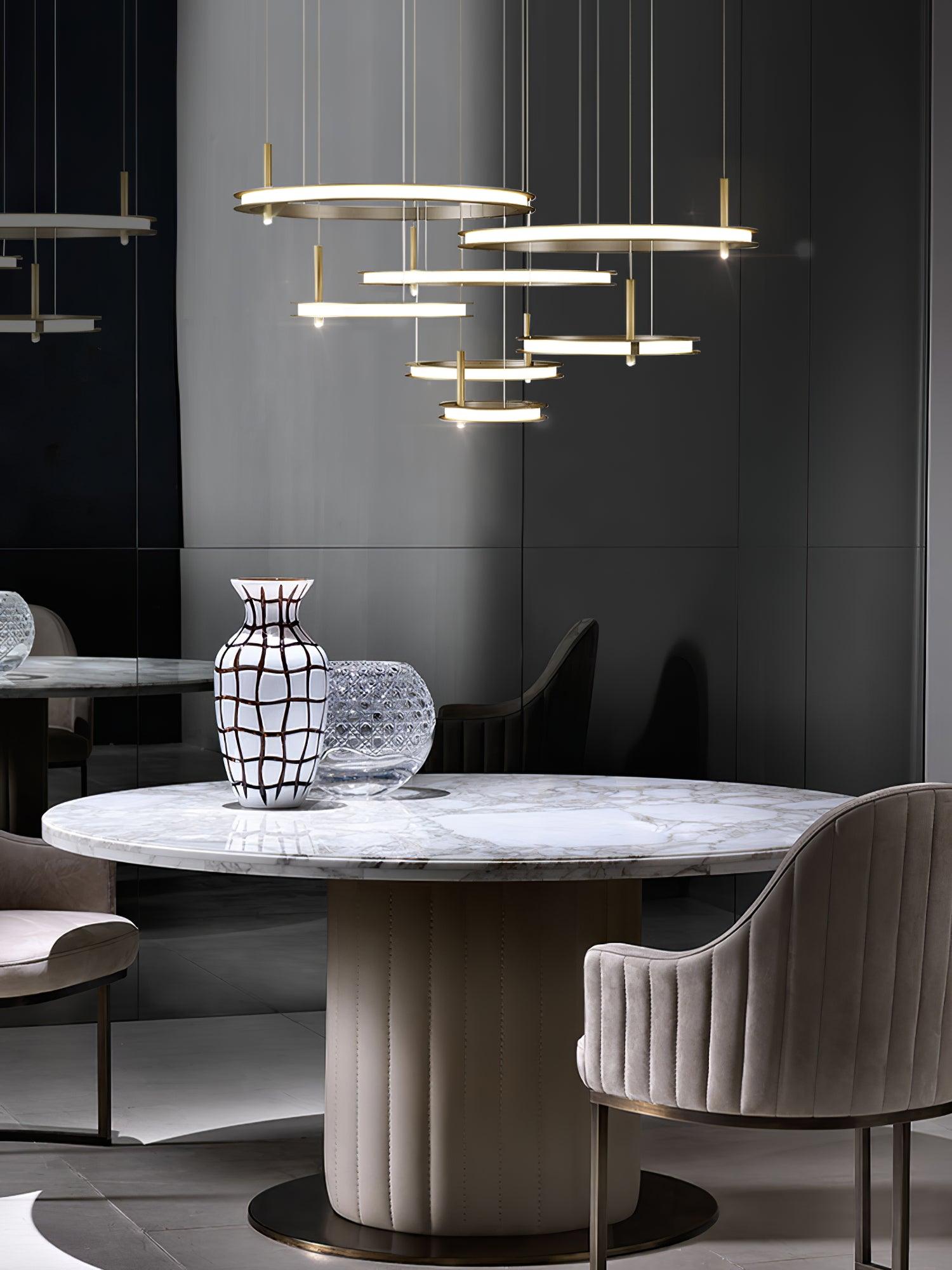 Aurora Kronleuchter Ring Lagen Minimalistisch-Letslighting
