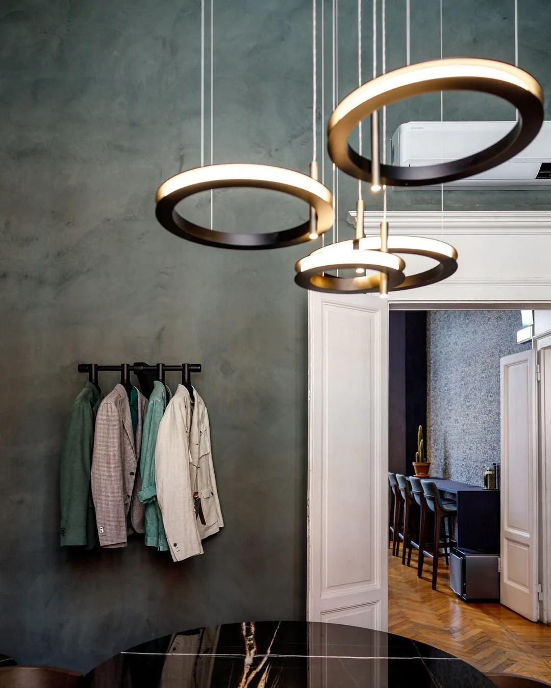 Aurora Kronleuchter Ring Lagen Minimalistisch-Letslighting