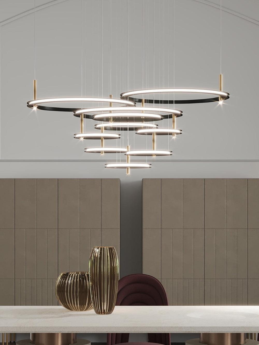 Aurora Kronleuchter Ring Lagen Minimalistisch-Letslighting
