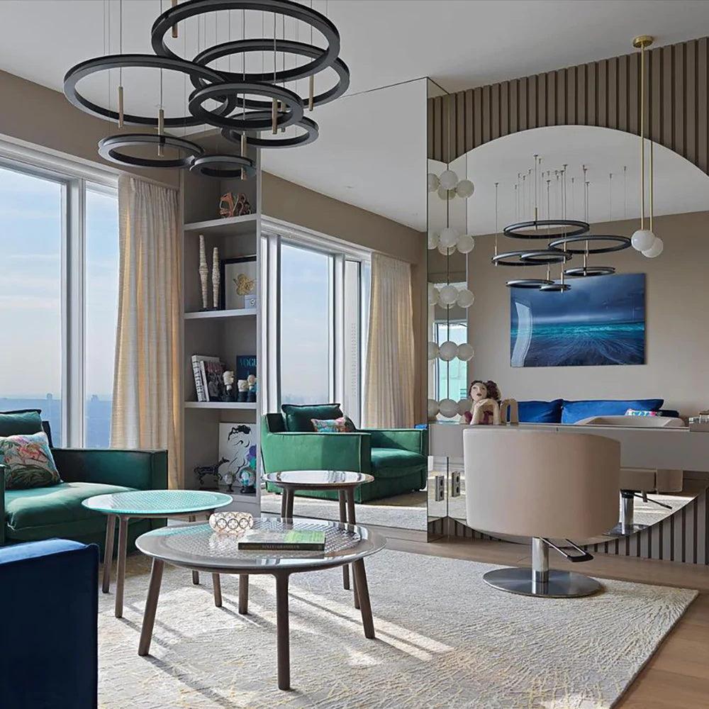 Aurora Kronleuchter Ring Lagen Minimalistisch-Letslighting
