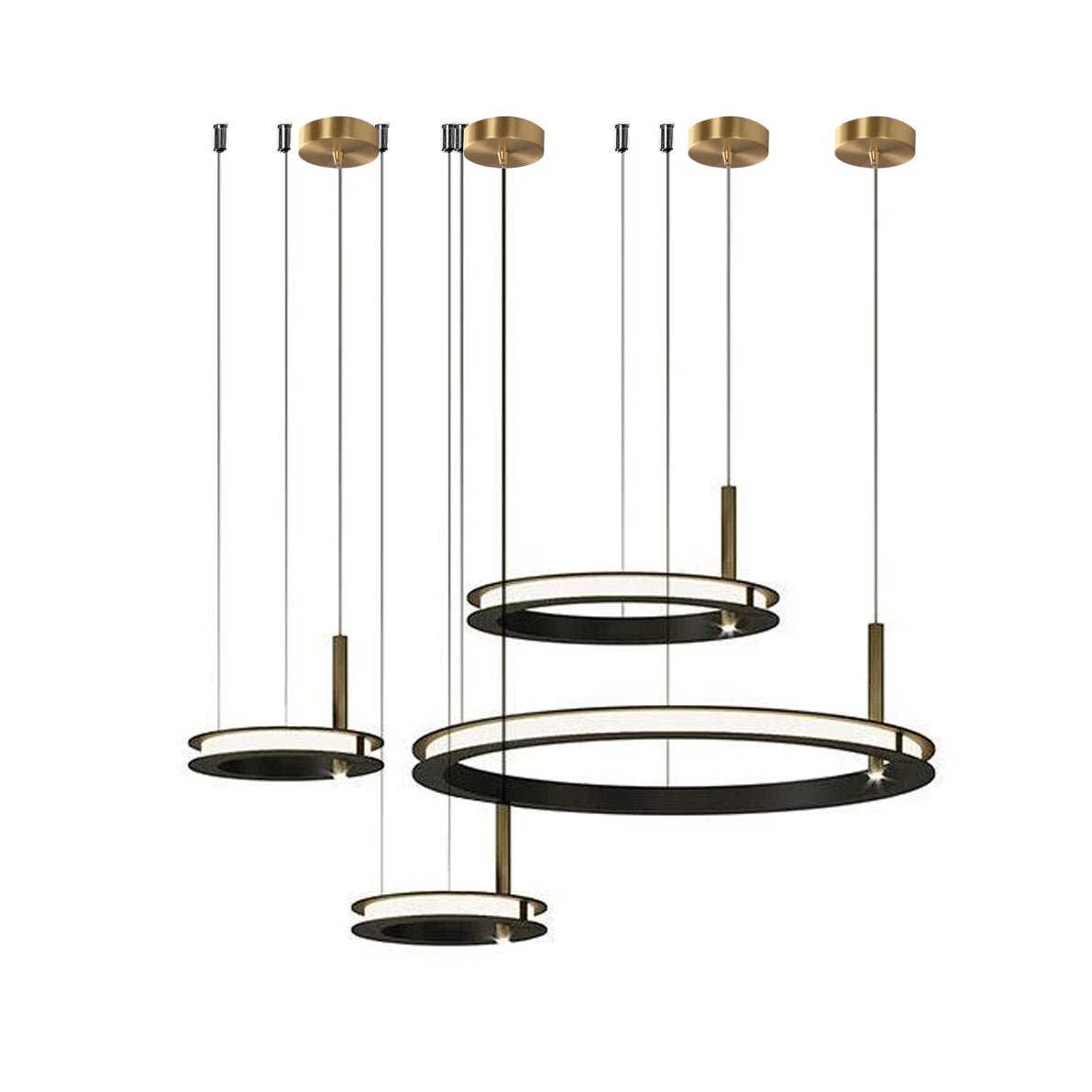 Aurora Kronleuchter Ring Lagen Minimalistisch-Letslighting