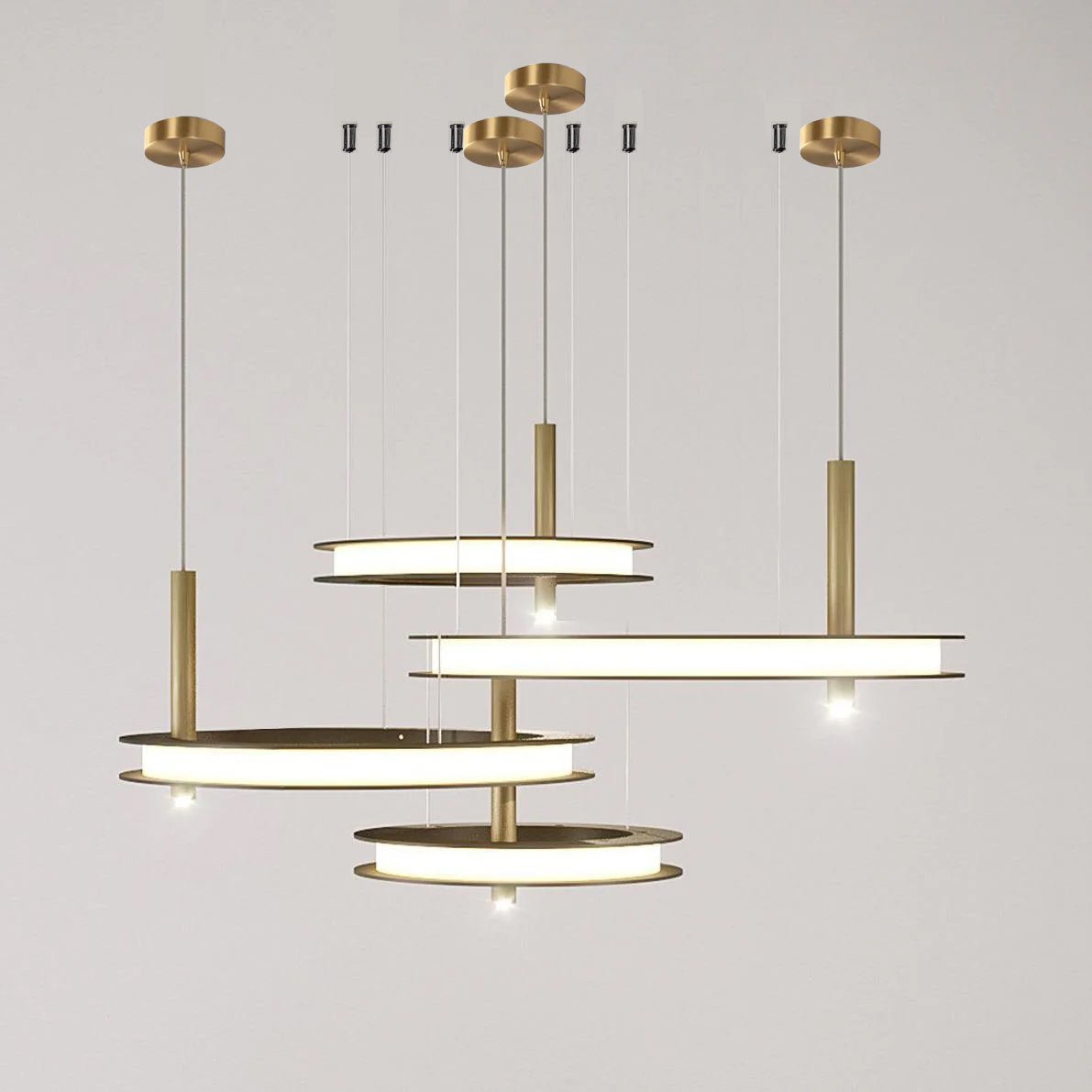 Aurora Kronleuchter Ring Lagen Minimalistisch-Letslighting