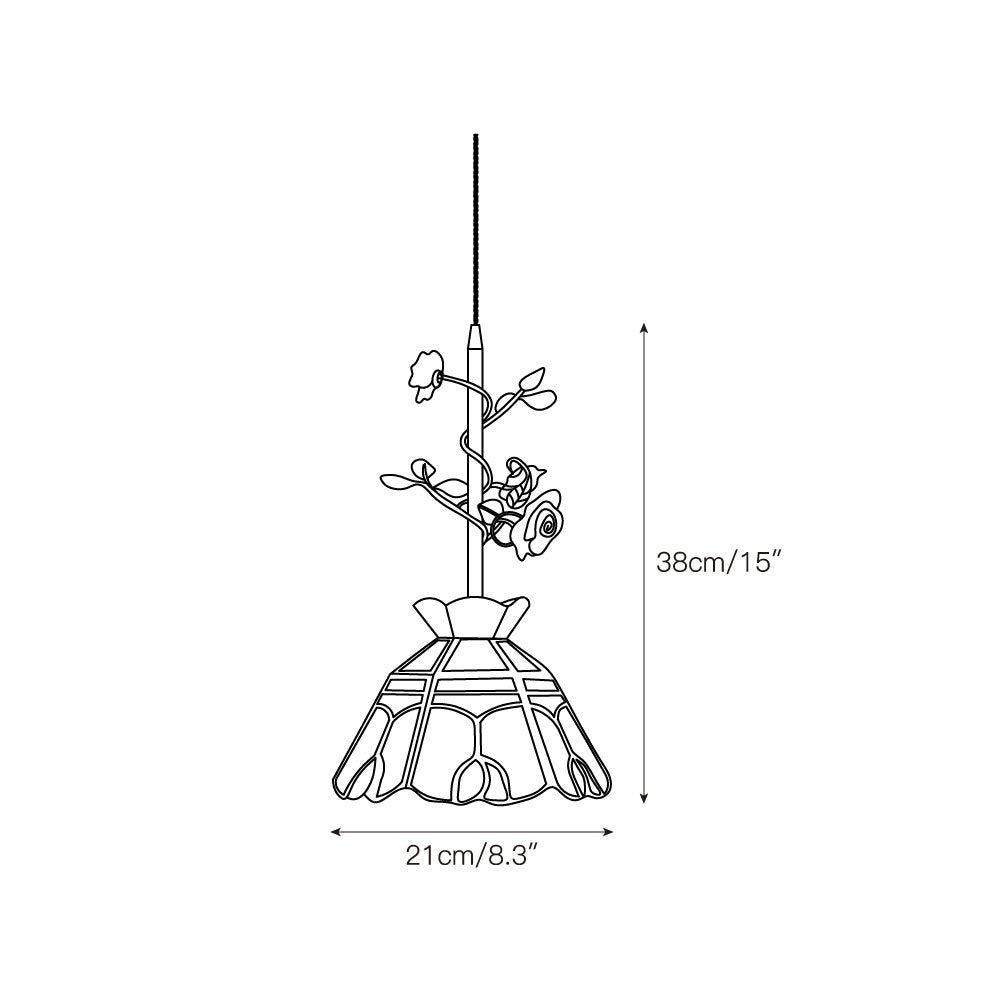 Ilsoris Rose Glas Keramik Pendelleuchte-Letslighting