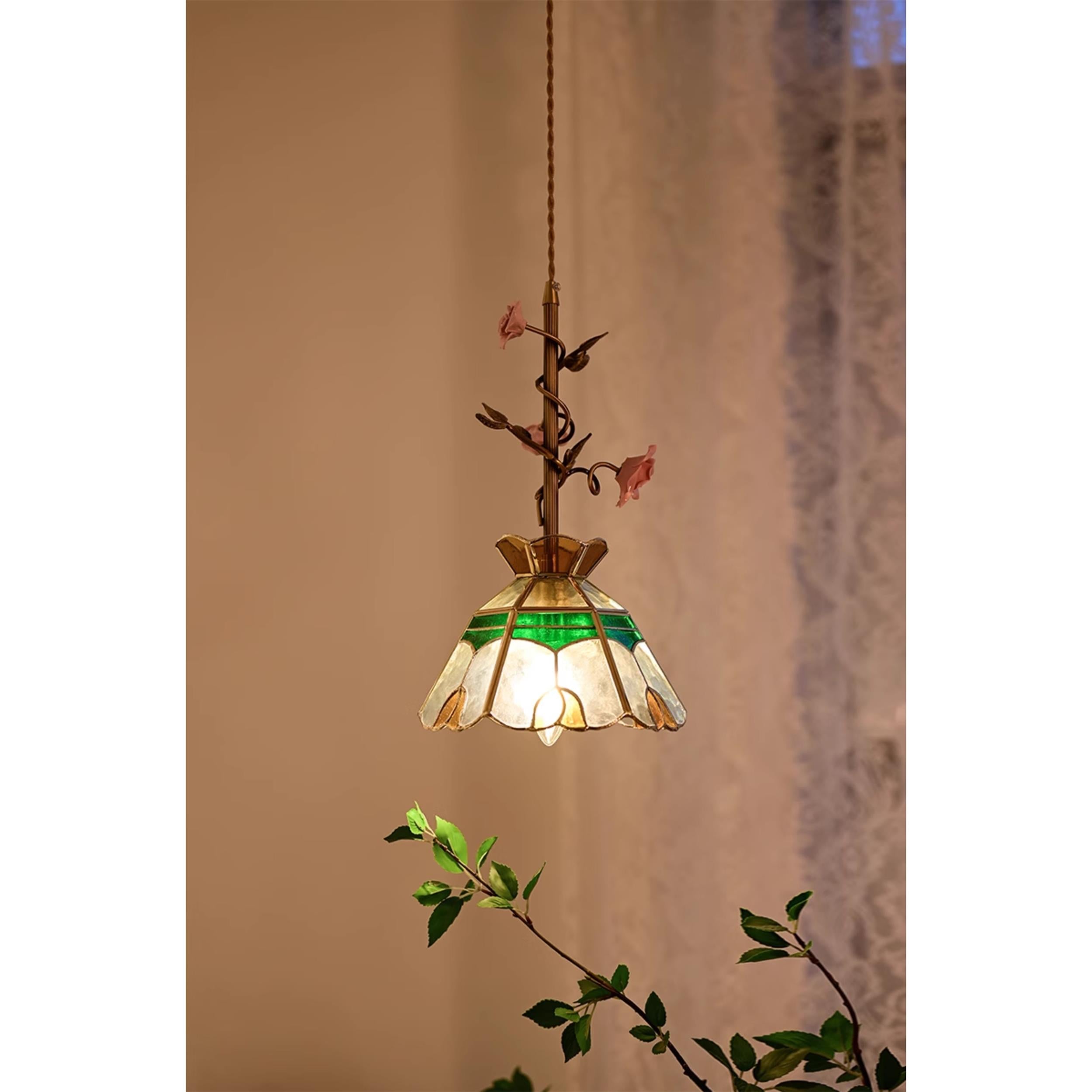 Ilsoris Rose Glas Keramik Pendelleuchte-Letslighting