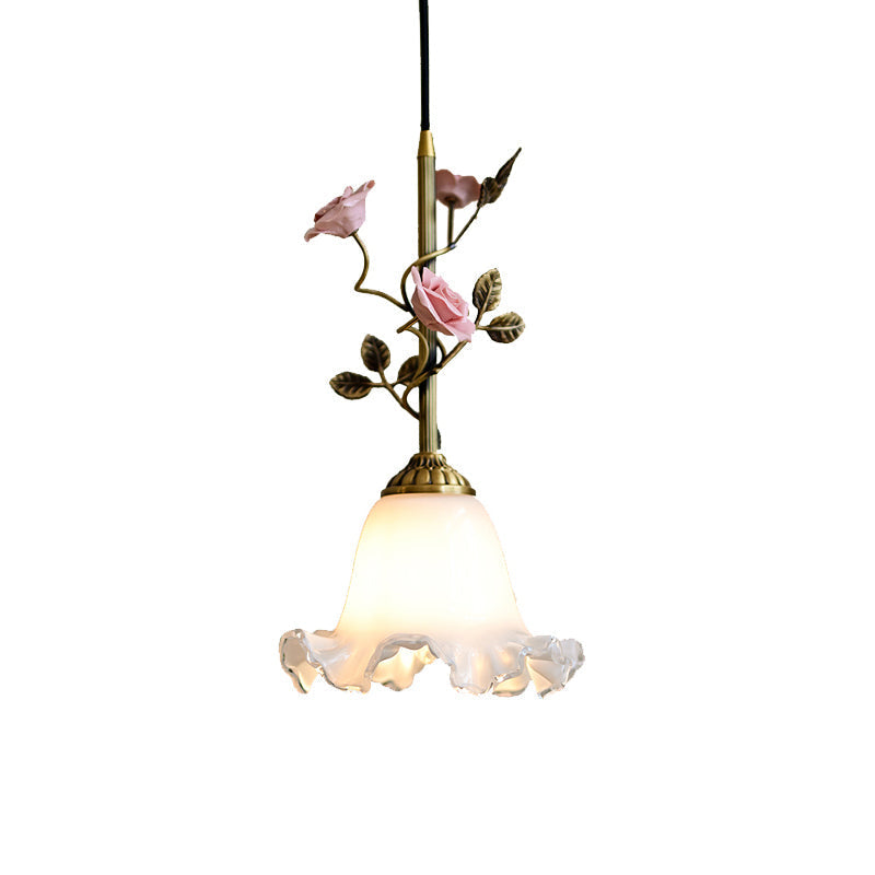 Ilsoris Rose Glas Keramik Pendelleuchte-Letslighting