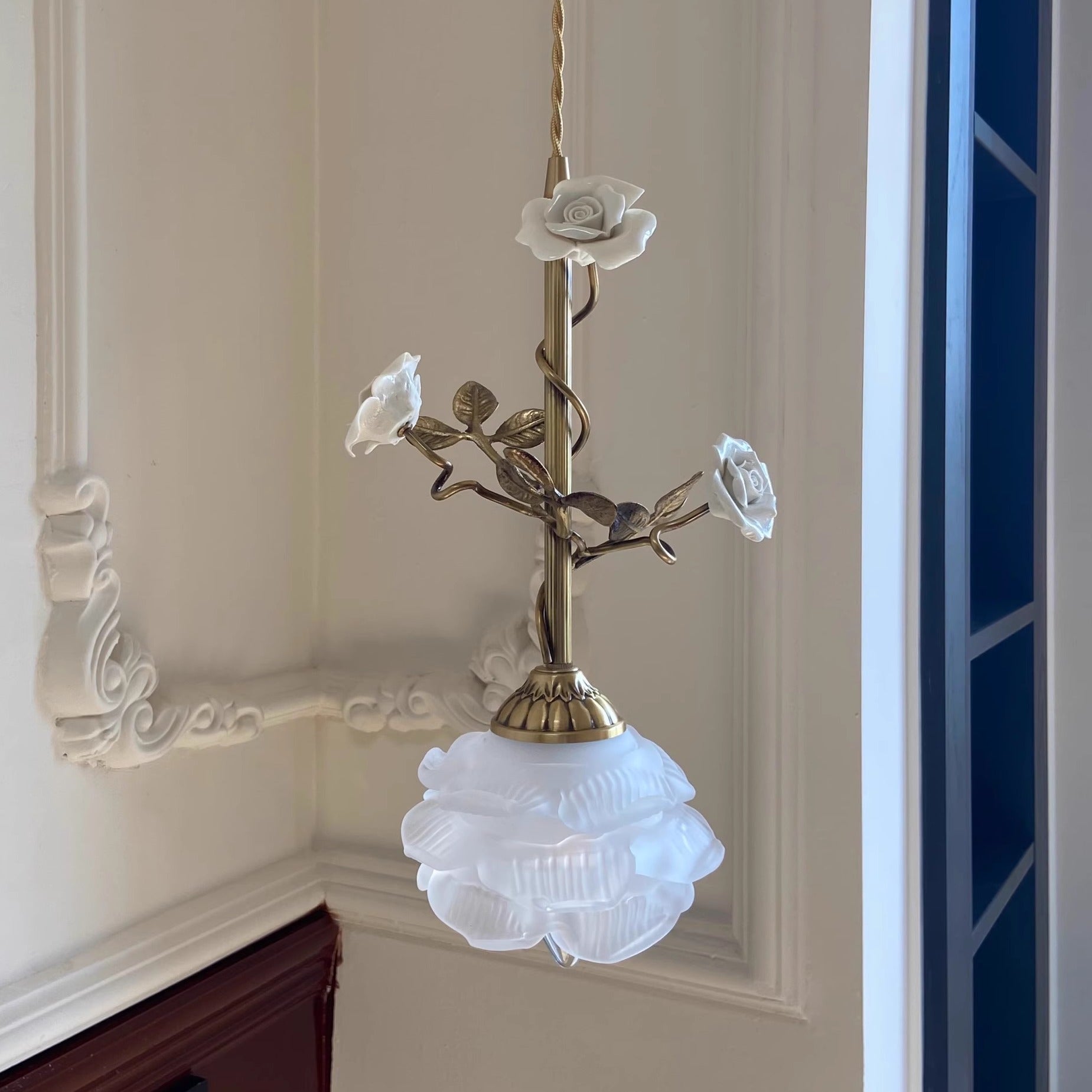 Ilsoris Rose Glas Keramik Pendelleuchte-Letslighting