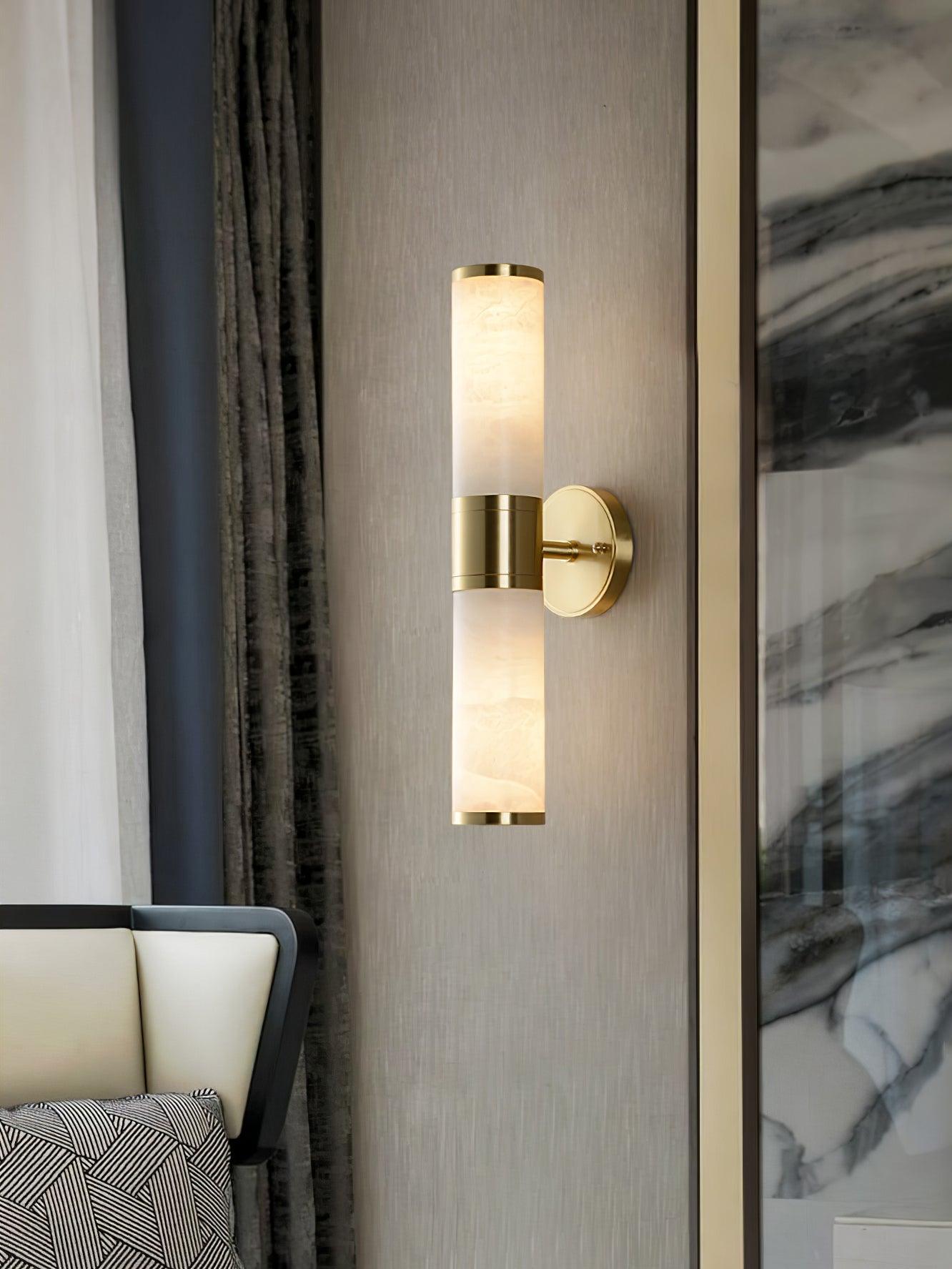 Kaia Minimalist Alabaster Wall Lamp - Neutralighting