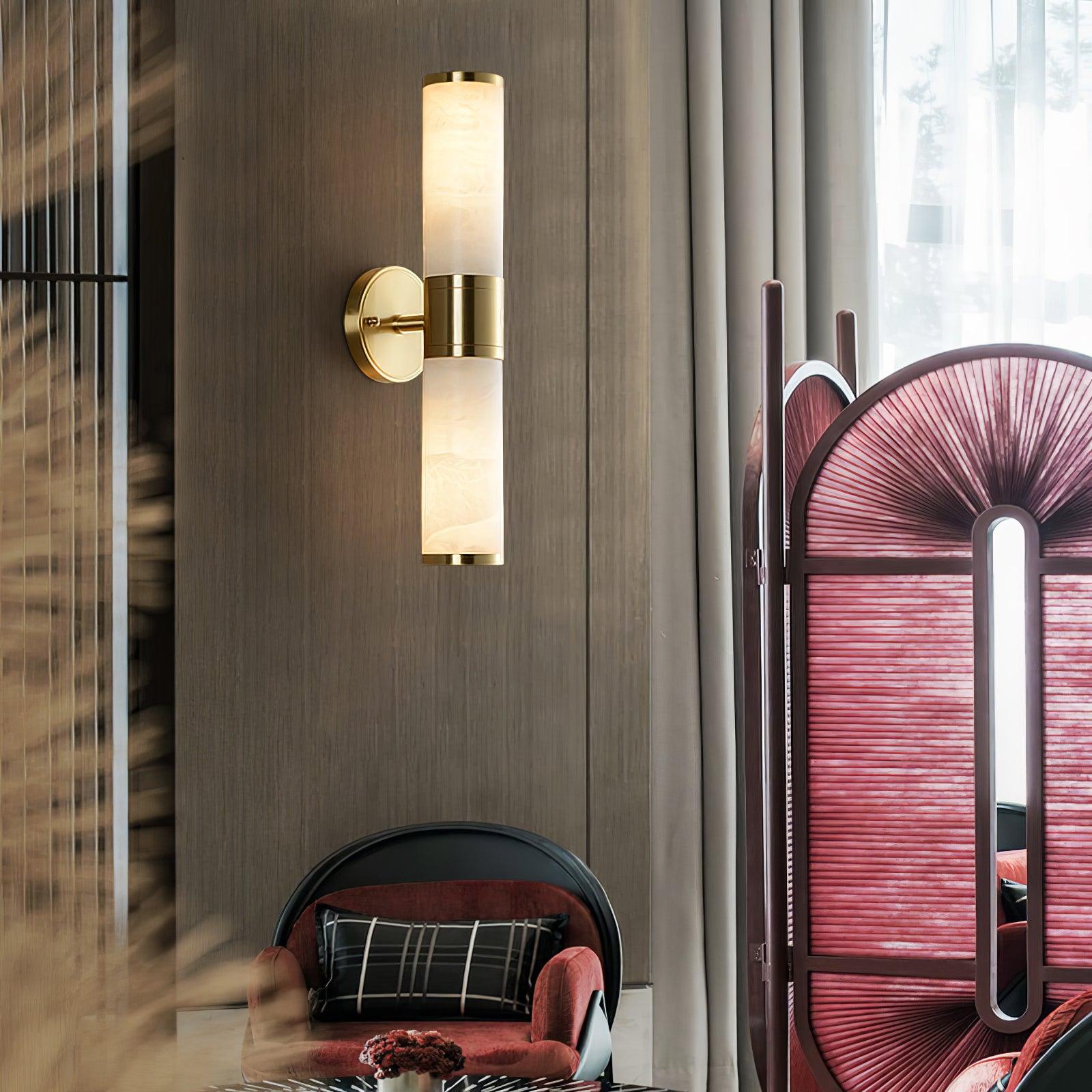 Kaia Minimalist Alabaster Wall Lamp - Neutralighting