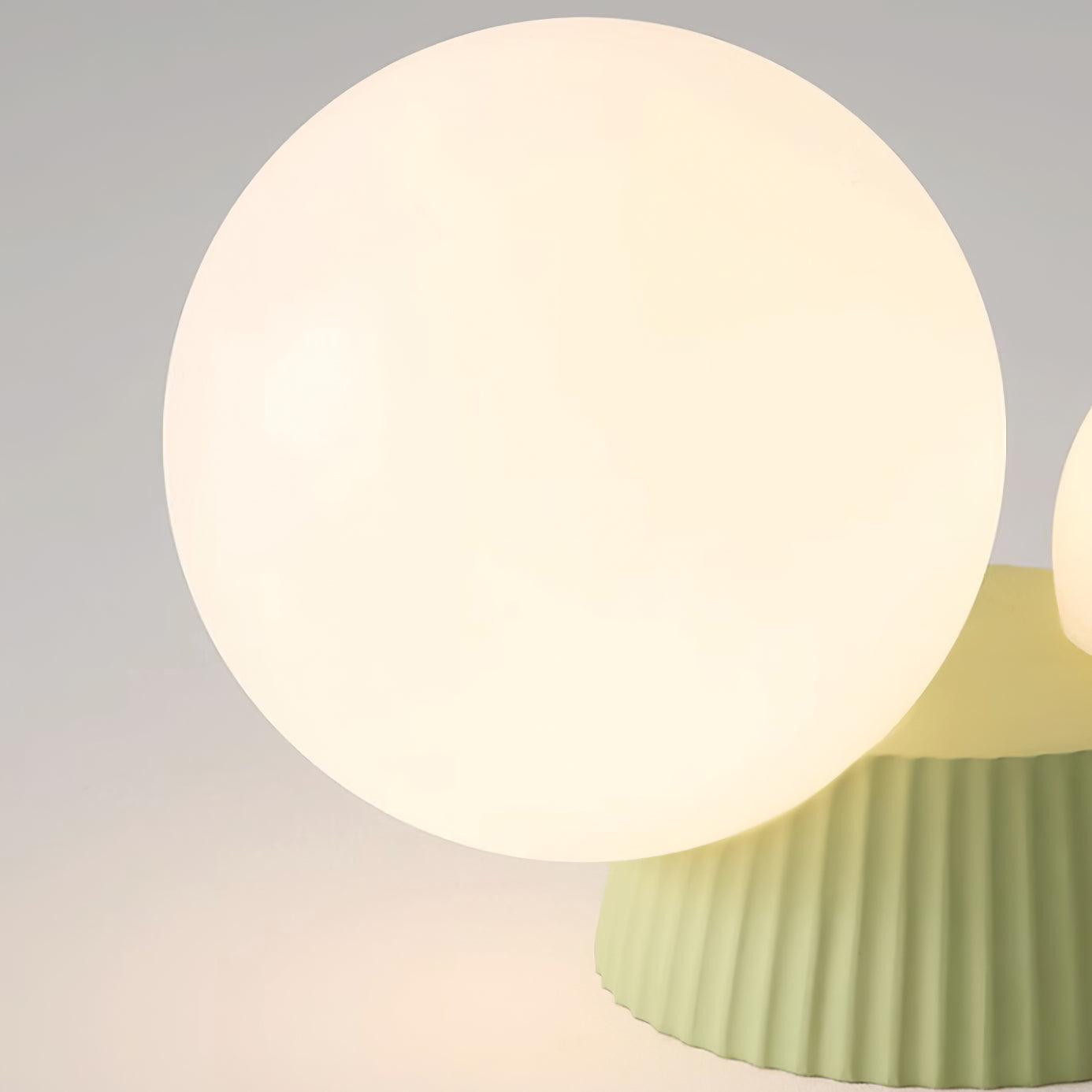Ceiling Light Playful Asymmetry with Dual Frosted Glass Globes - Letslighting
