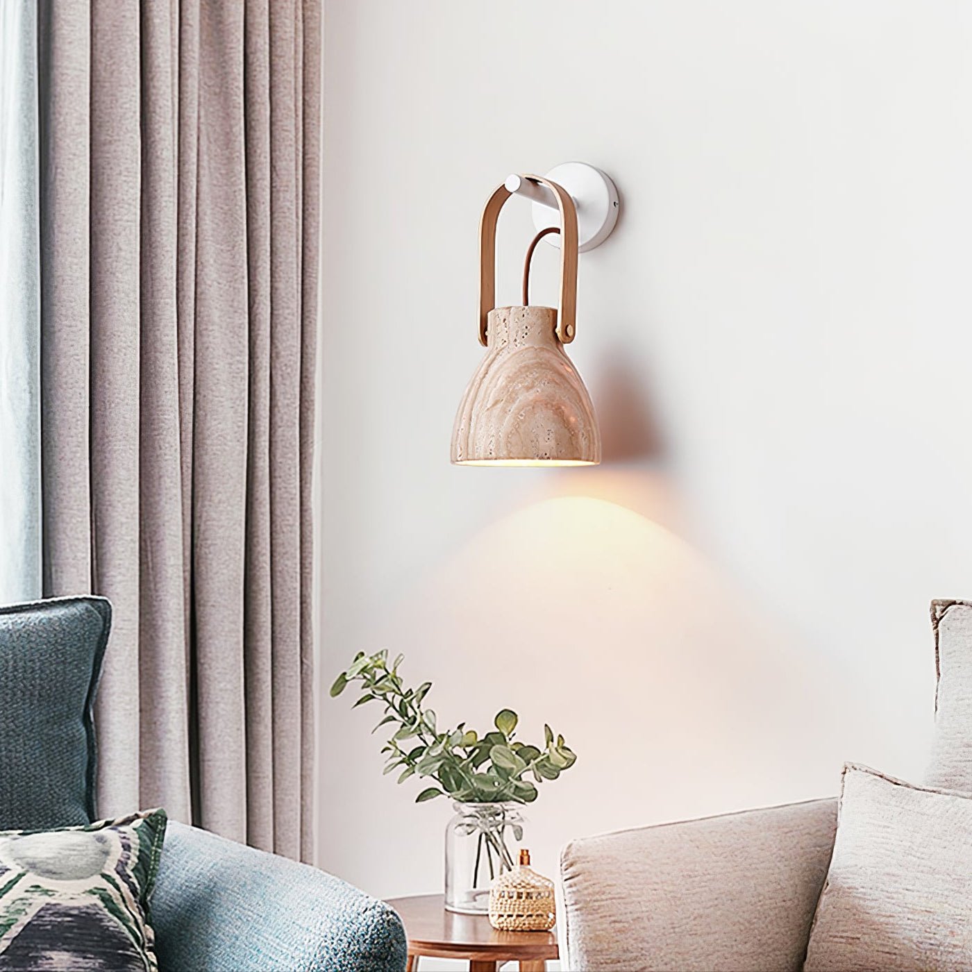 Travertine Lantern Wall Light - Neutralighting