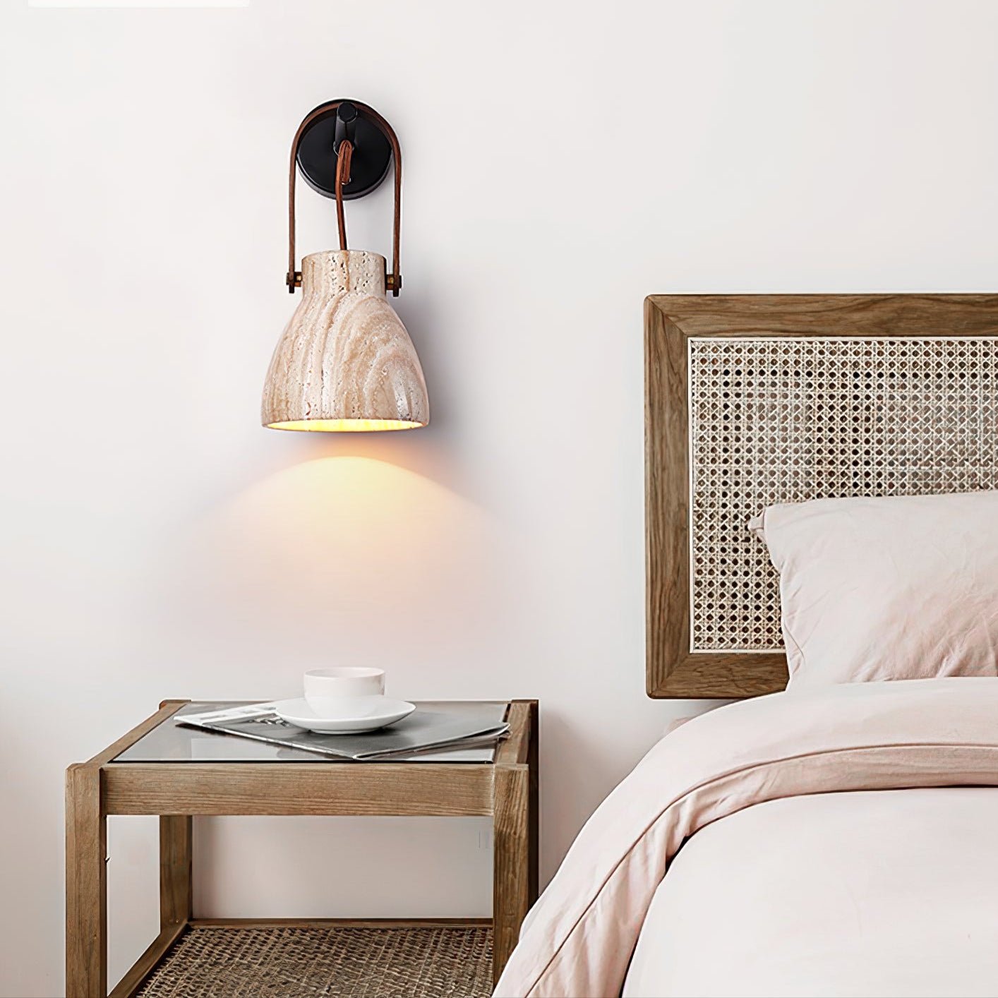 Travertine Lantern Wall Light - Neutralighting