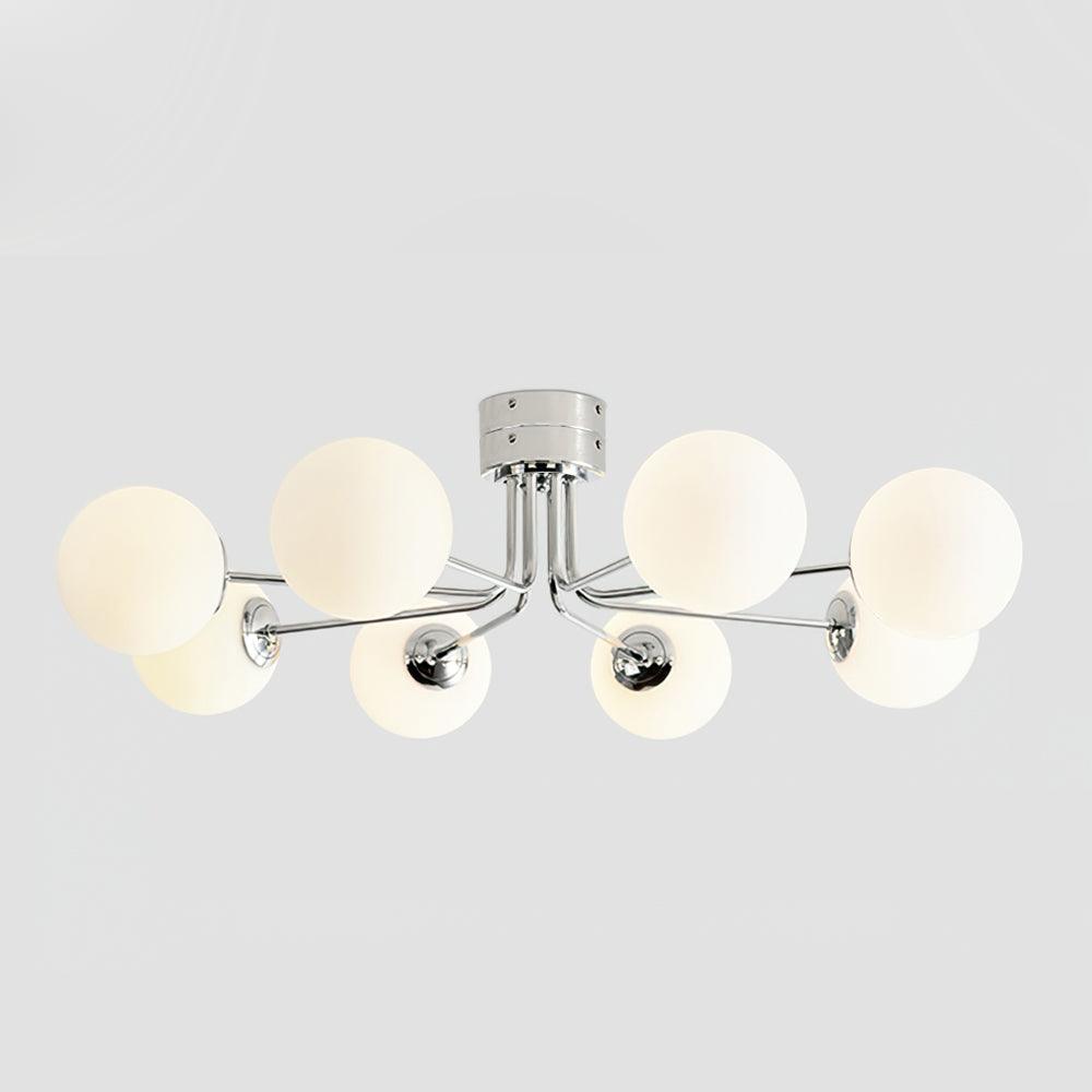 Lustra Deckenleuchte Gold Weiß Globe-Letslighting