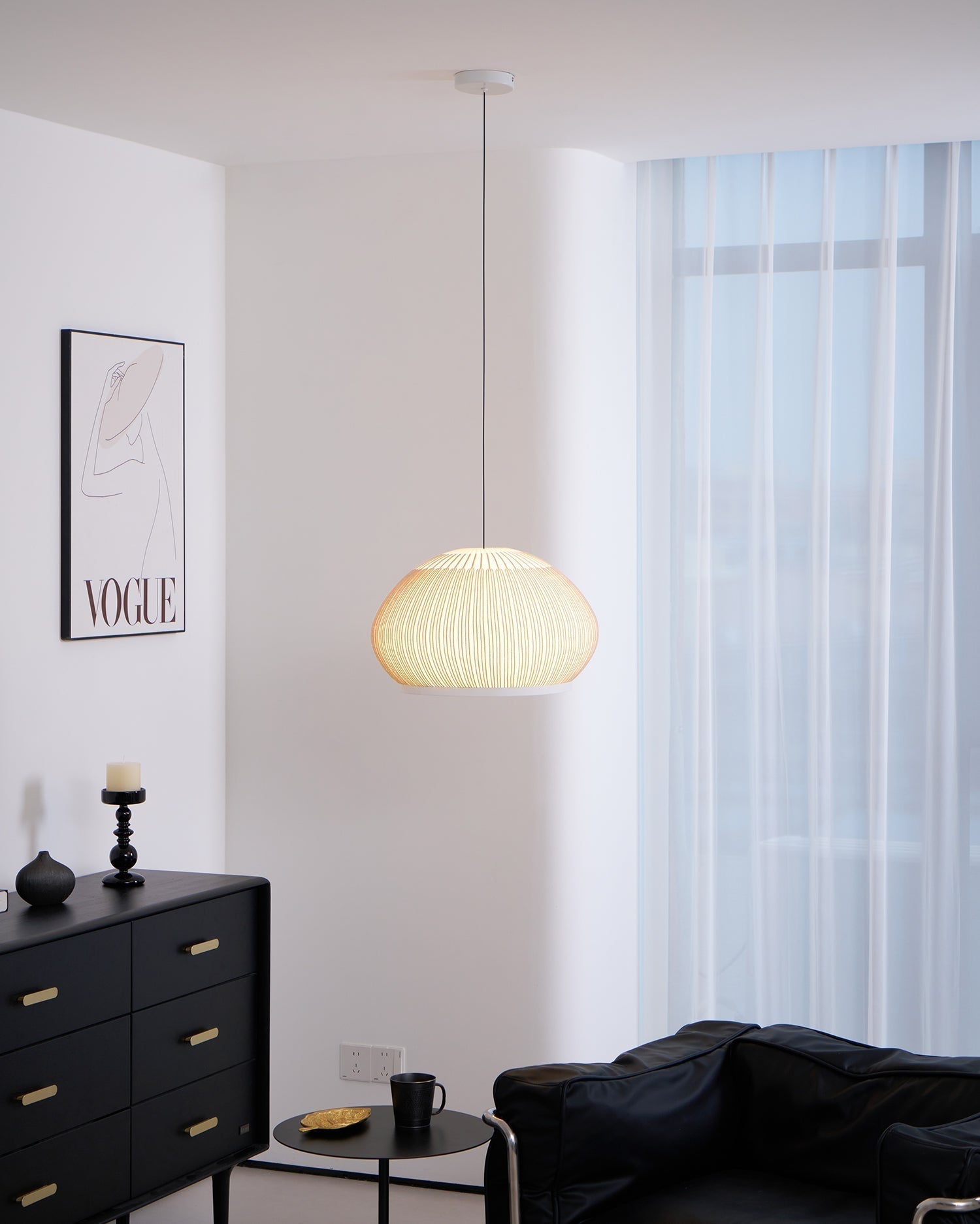Blythe Minimalistisch Stoff Pendelleuchte Leuchte-Letslighting