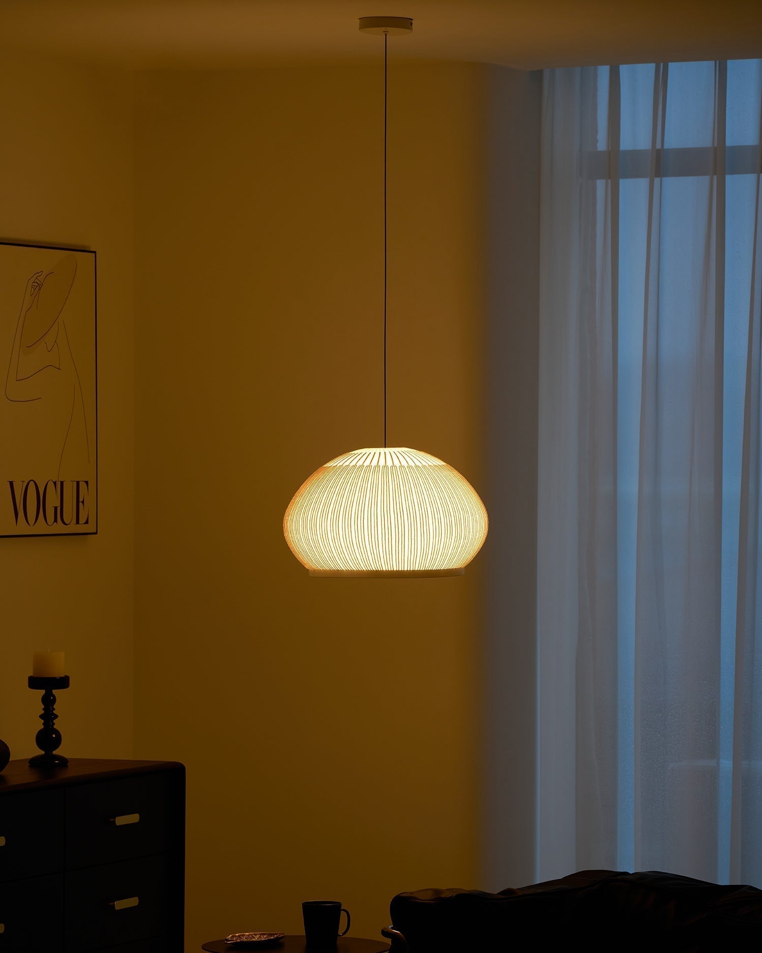 Blythe Minimalistisch Stoff Pendelleuchte Leuchte-Letslighting