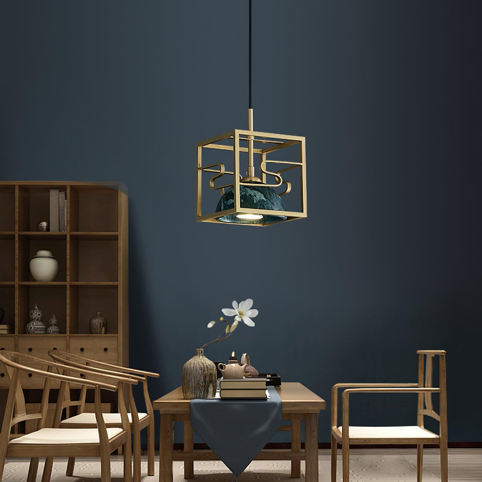 Cubo Modern Brass Pendant Lamp - Blowlighting