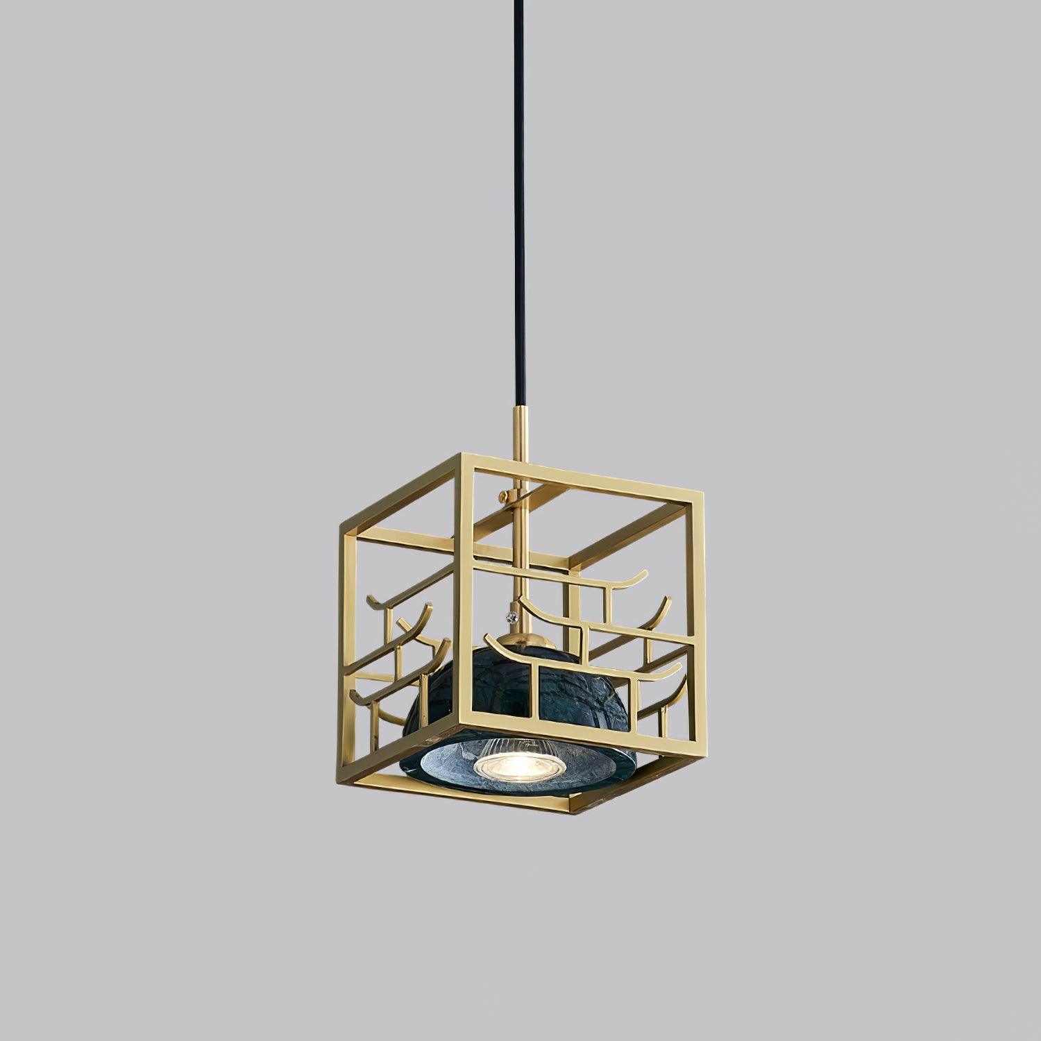 Cubo Modern Brass Pendant Lamp - Blowlighting