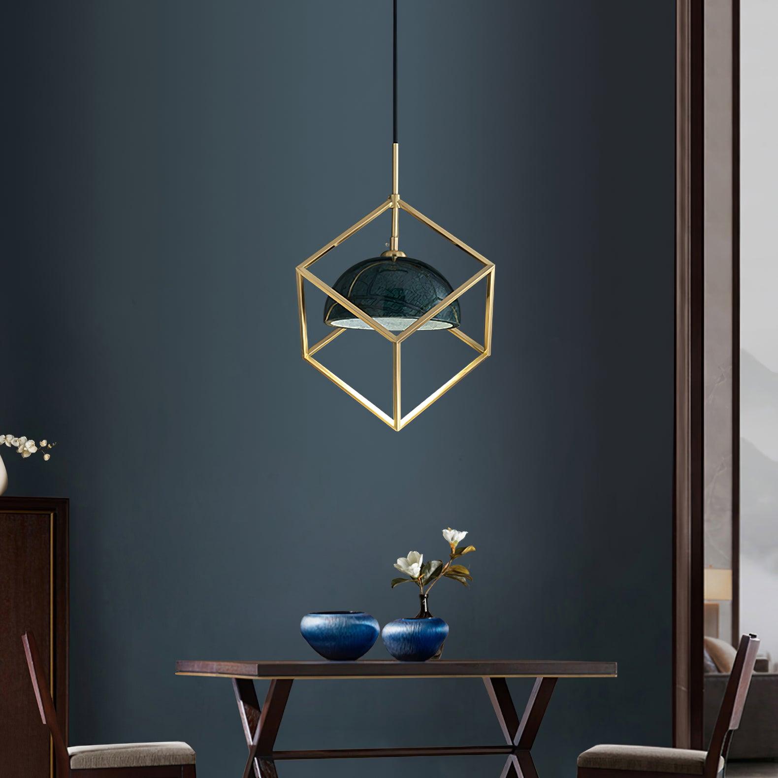 Cubo Modern Brass Pendant Lamp - Blowlighting