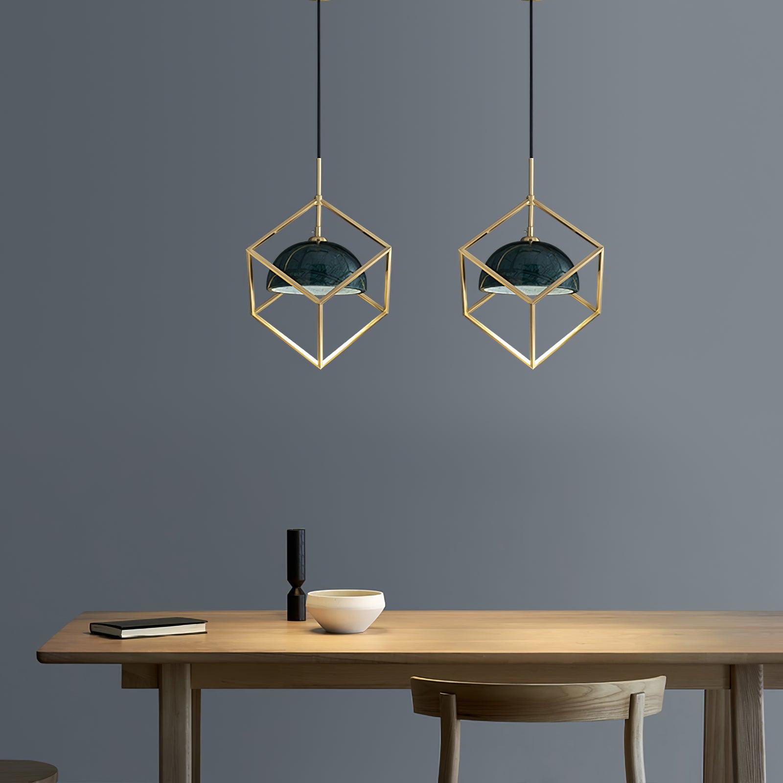 Cubo Modern Brass Pendant Lamp - Blowlighting