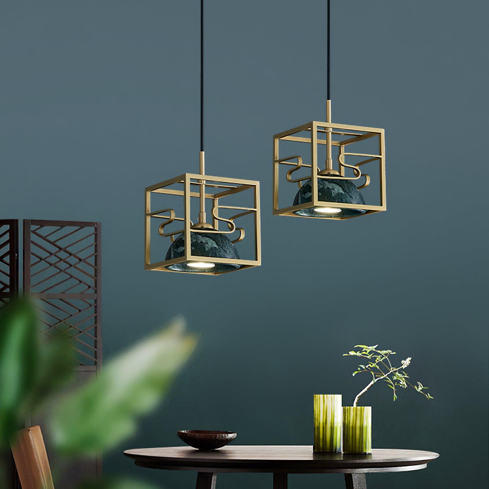 Cubo Modern Brass Pendant Lamp - Blowlighting