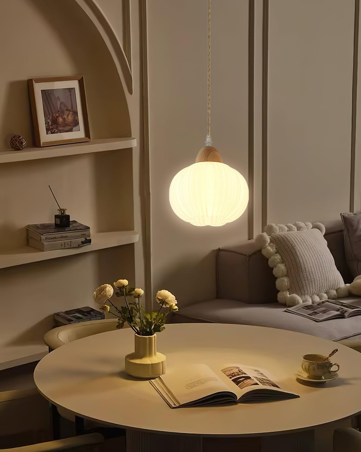 Pumpkin Moderne Holz Pendelleuchte-Letslighting