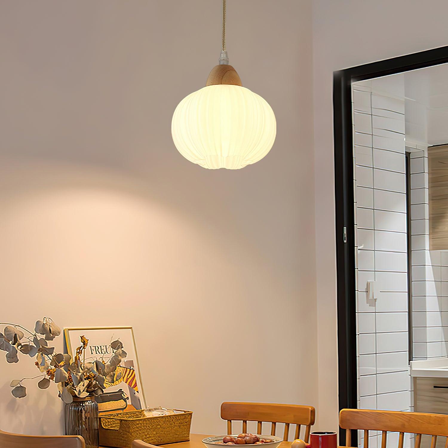 Pumpkin Moderne Holz Pendelleuchte-Letslighting