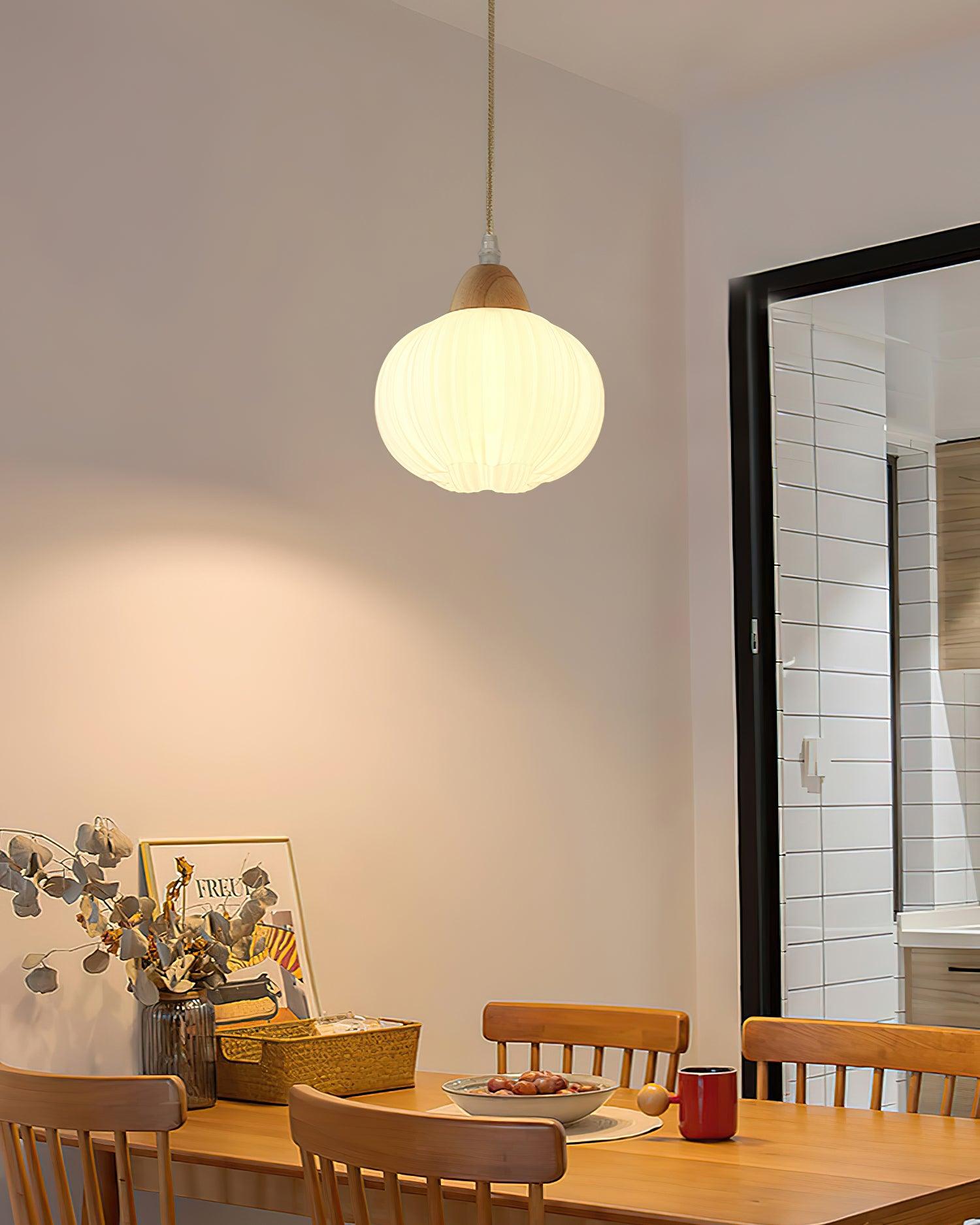 Pumpkin Moderne Holz Pendelleuchte-Letslighting