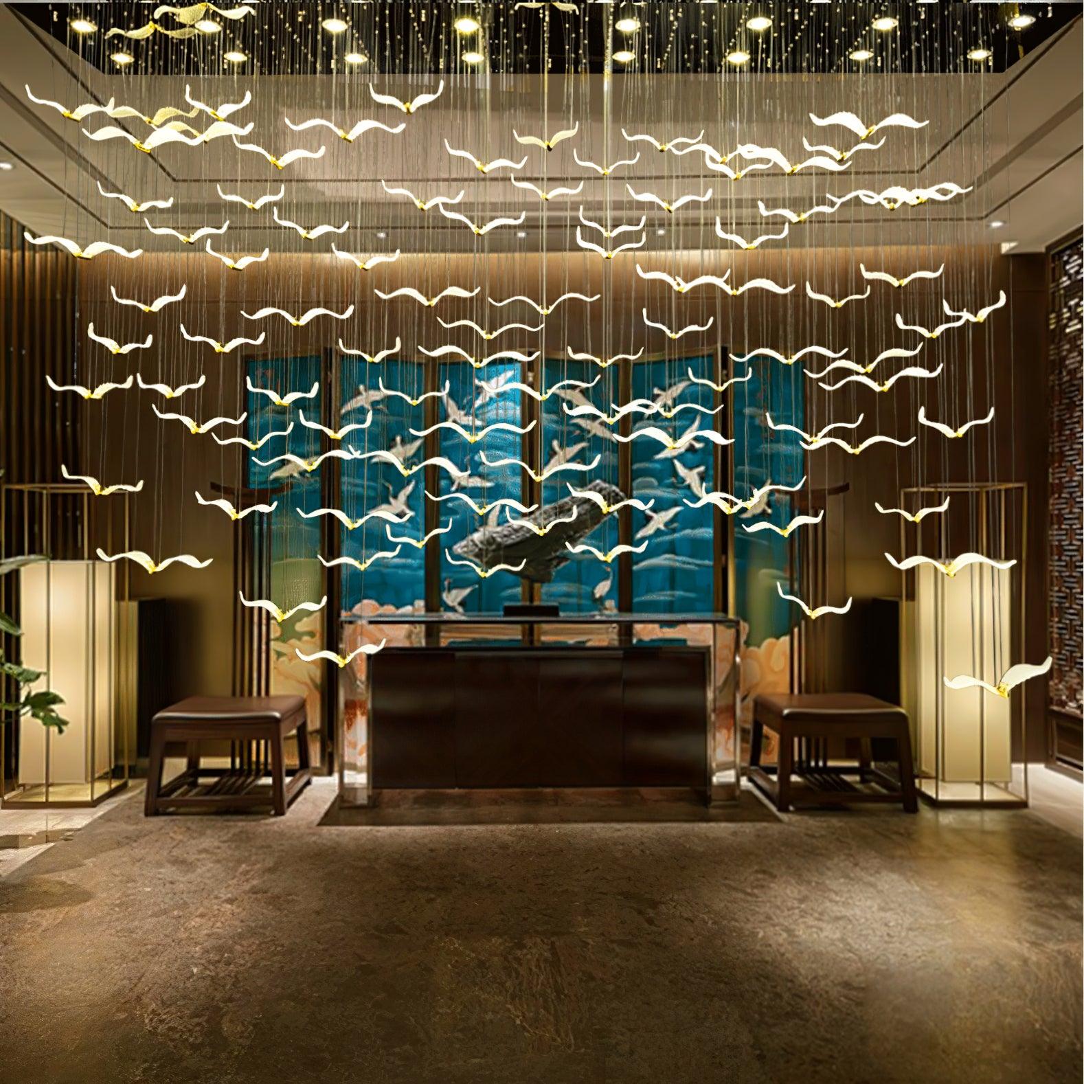 Acariel Luxury Large Seagull Glass Chandelier - Letslighting