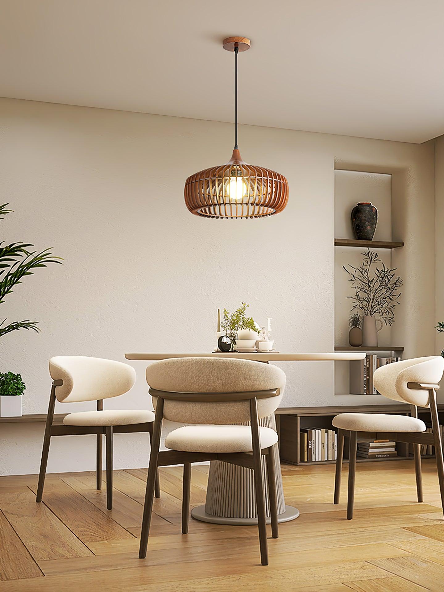 Vesva Holz Retro Pendelleuchte-Letslighting