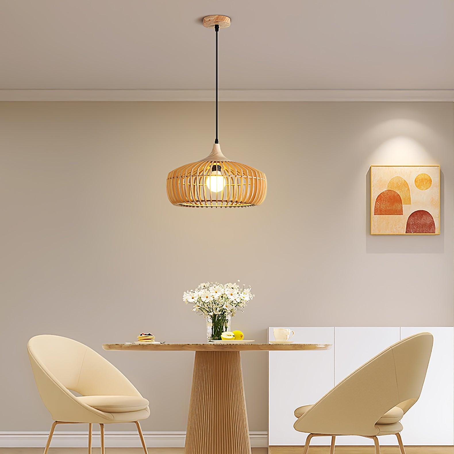 Vesva Holz Retro Pendelleuchte-Letslighting