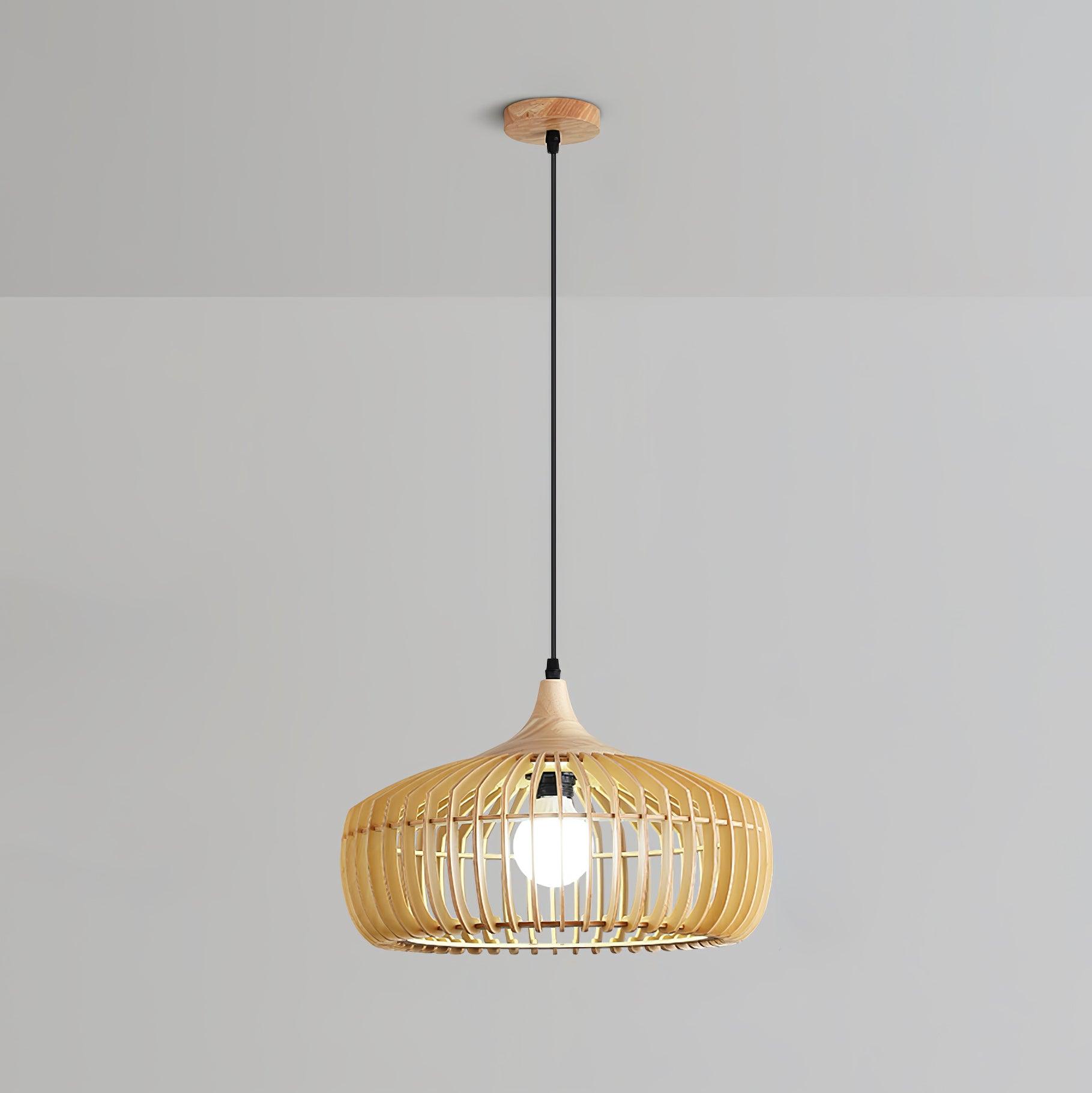 Vesva Holz Retro Pendelleuchte-Letslighting