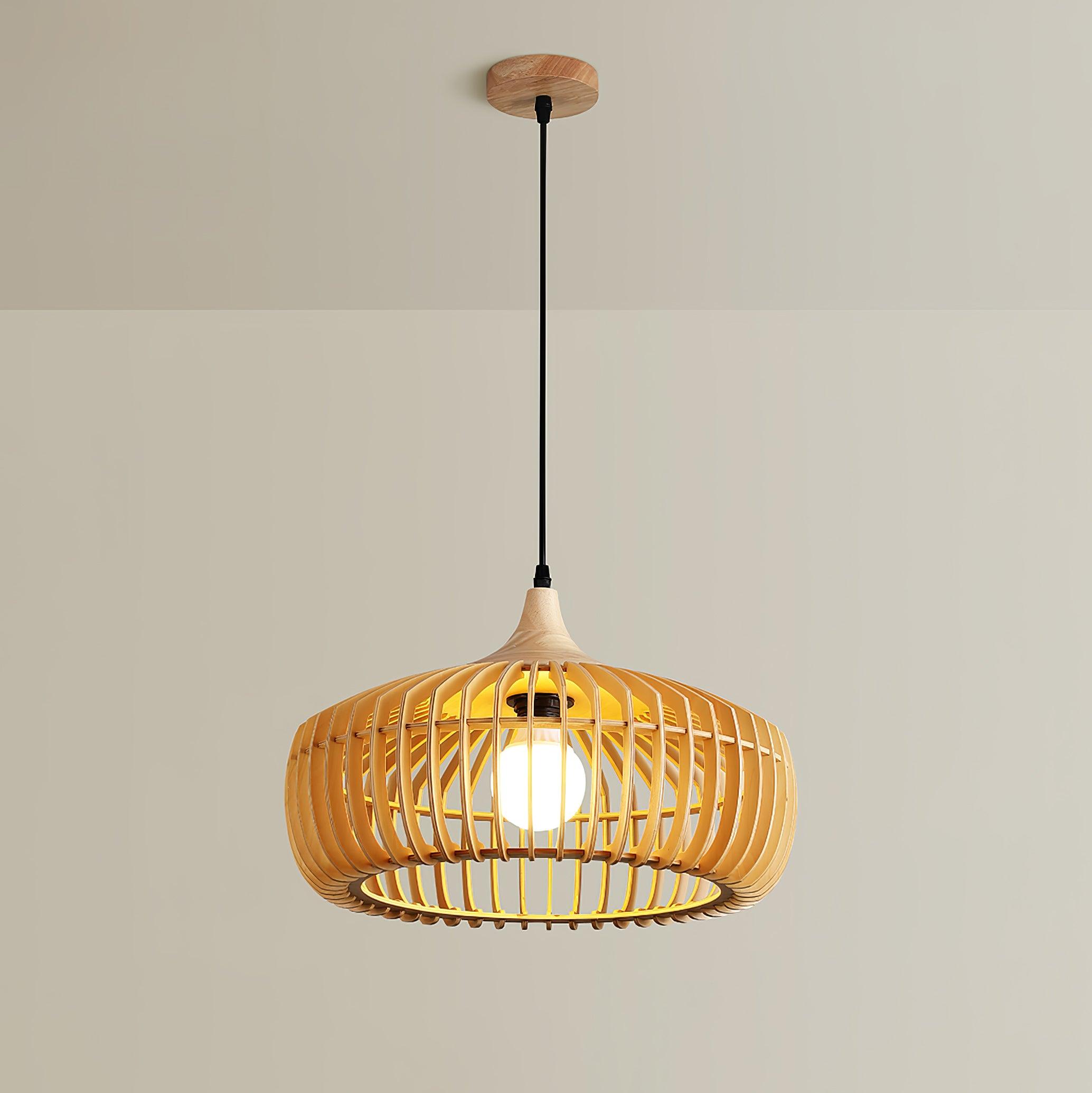 Vesva Holz Retro Pendelleuchte-Letslighting