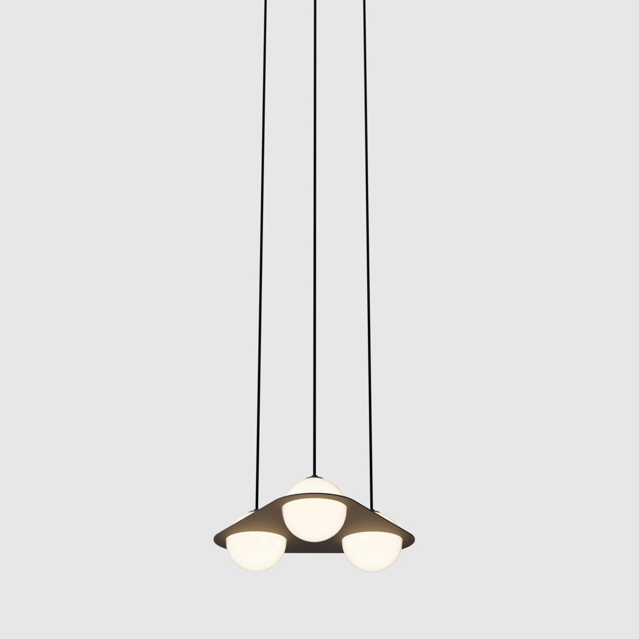 Selan Schwarze Glas-Pendelleuchte