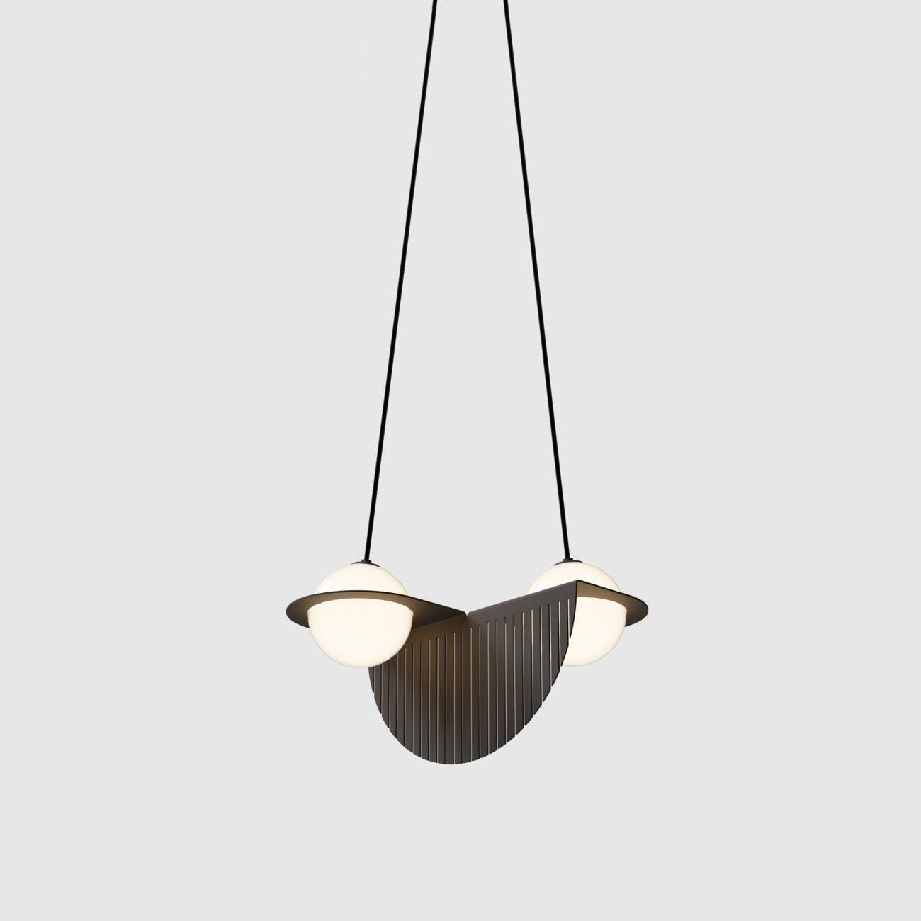 Selan Schwarze Glas-Pendelleuchte