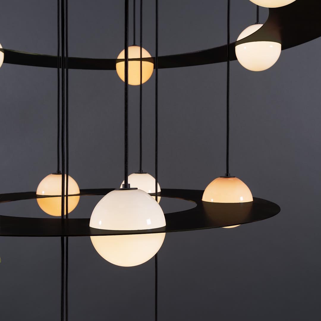 Selan Schwarze Glas-Pendelleuchte