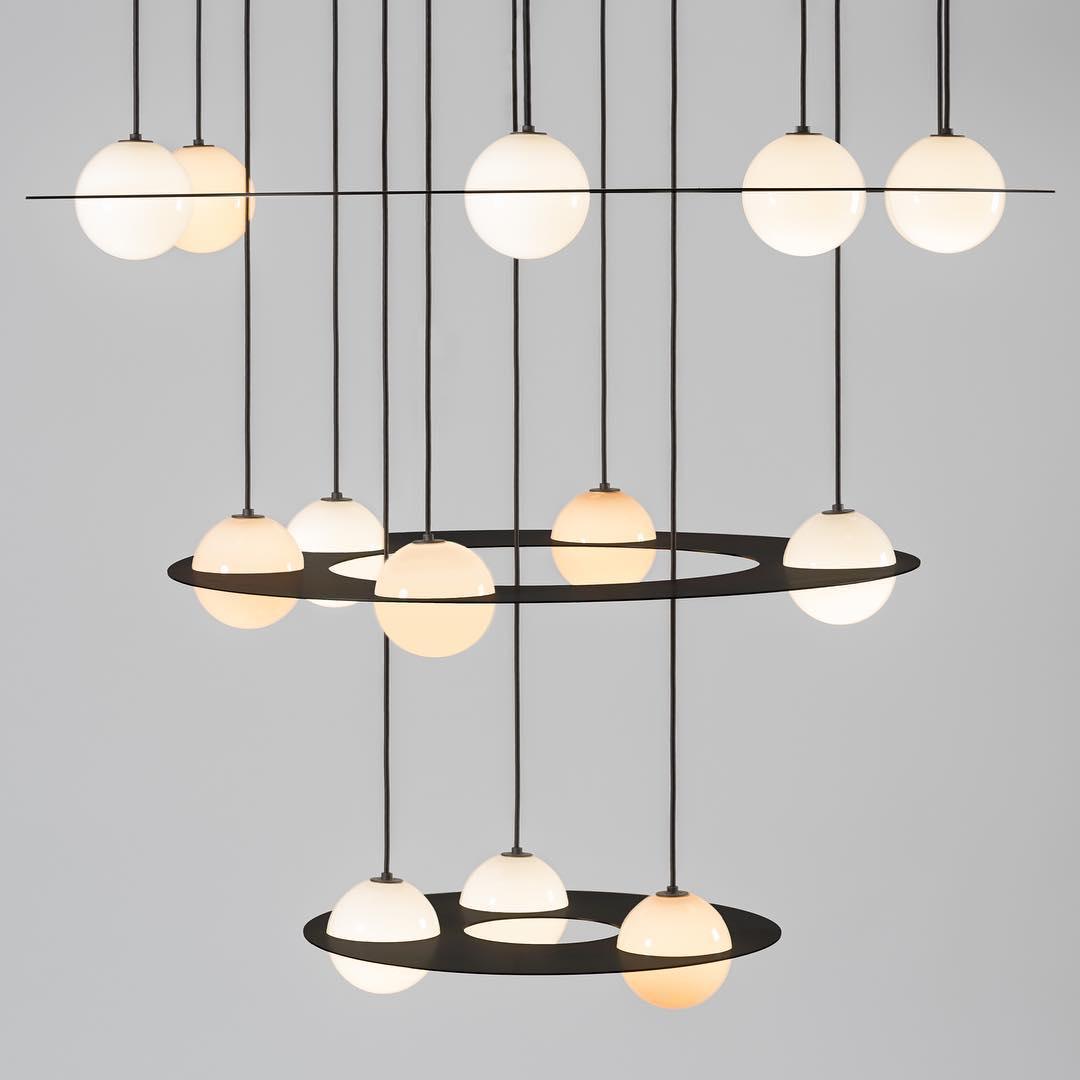 Selan Schwarze Glas-Pendelleuchte
