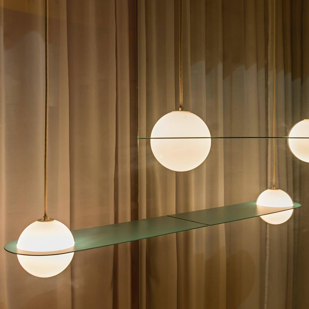 Selan Schwarze Glas-Pendelleuchte
